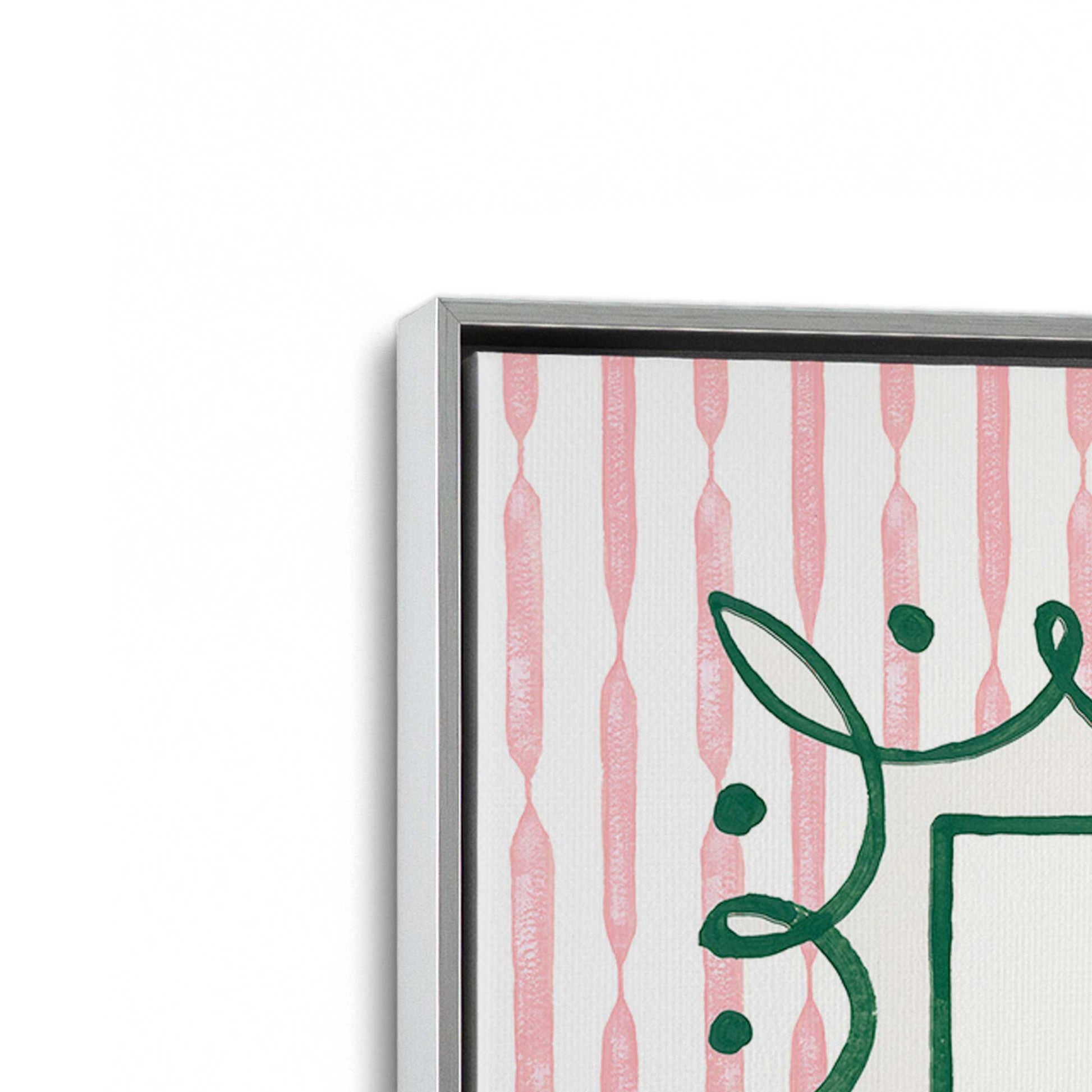 [Color:Polished Chrome], Picture of art in a Polished Chrome frame at an angle