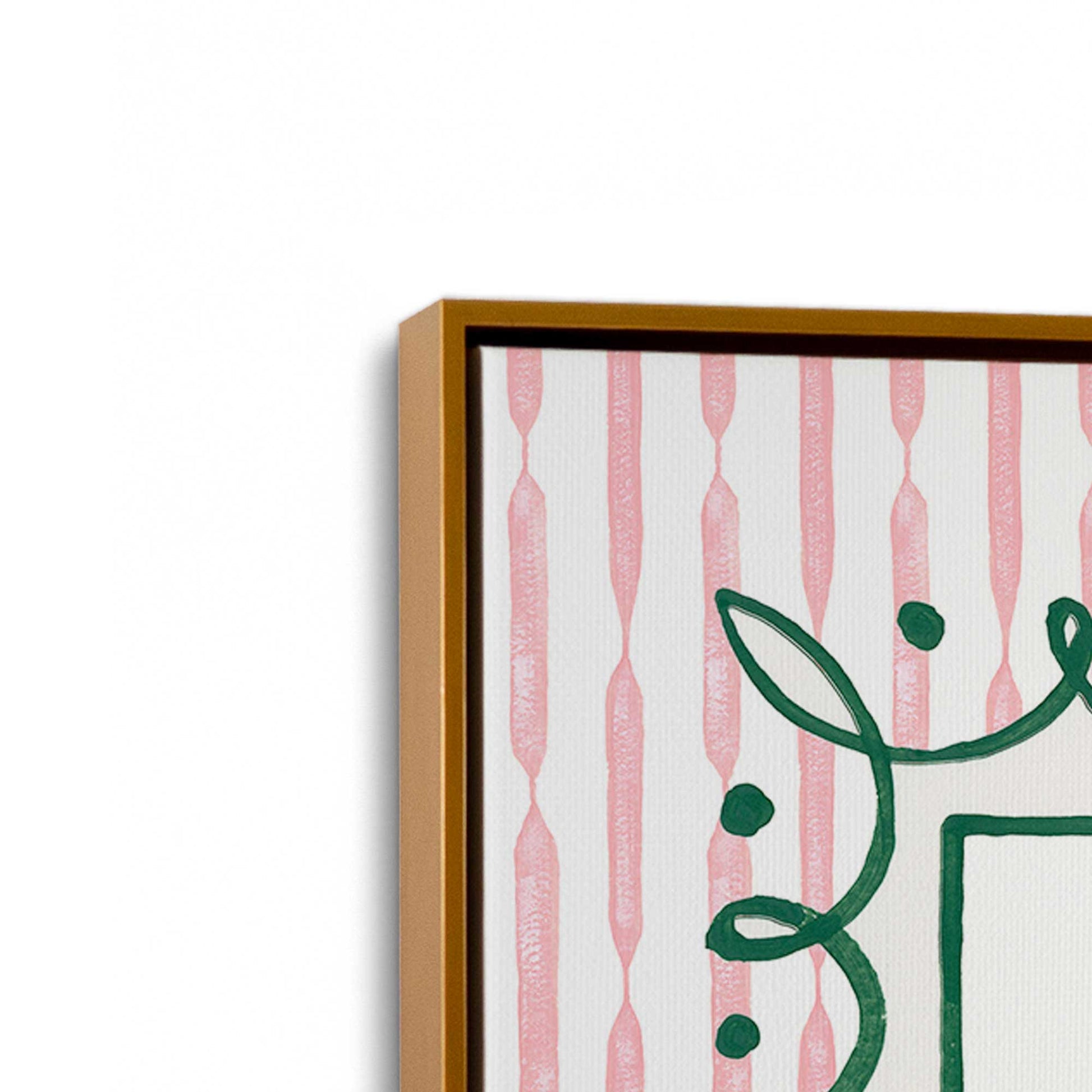 [Color:Polished Gold], Picture of art in a Polished Gold frame at an angle