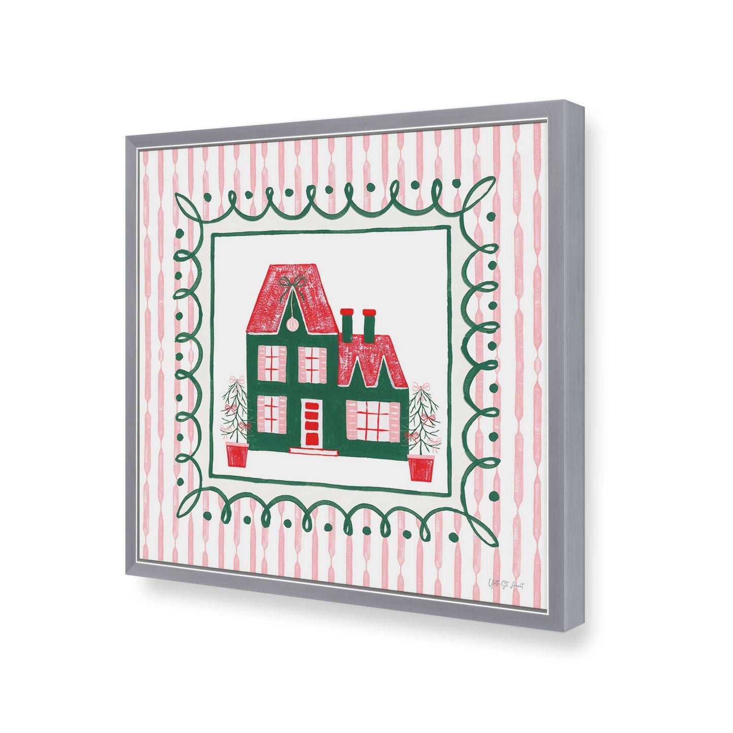 [Color:Polished Chrome], Picture of art in a Polished Chrome frame of the corner