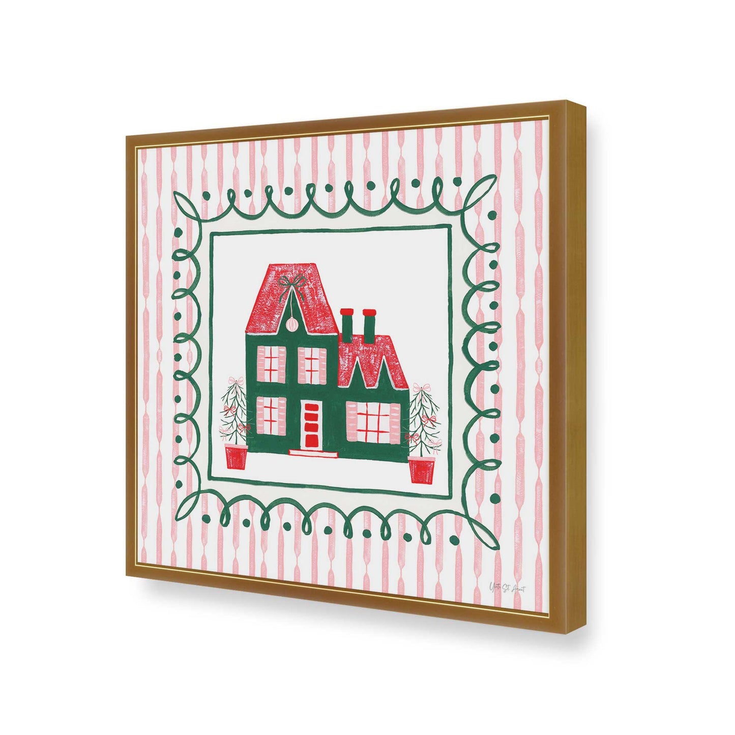 [Color:Polished Gold], Picture of art in a Polished Gold frame of the corner