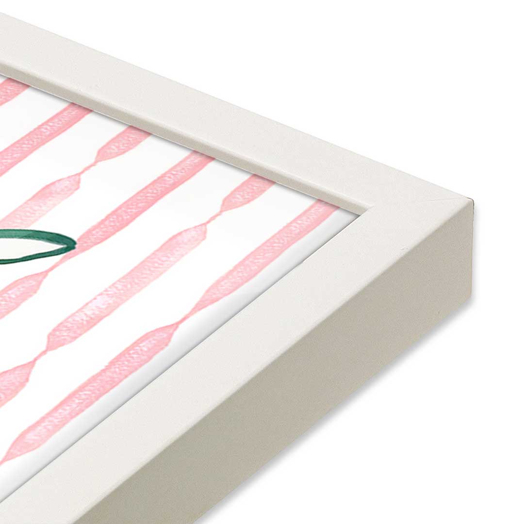 [Color:Opaque White], Picture of art in a Opaque White frame at an angle