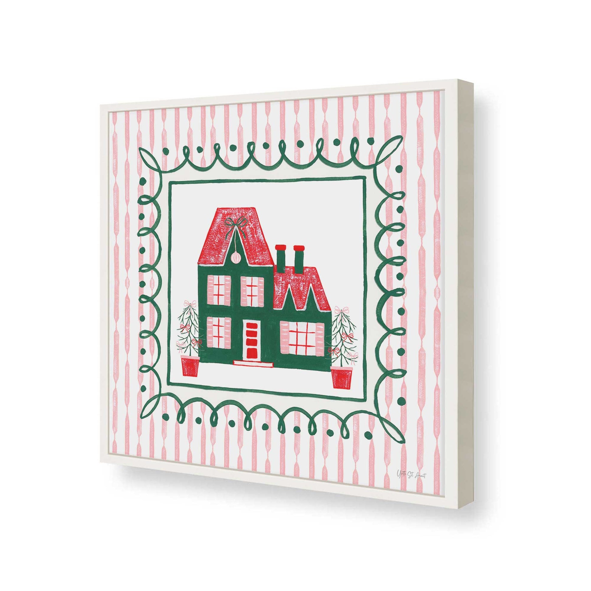 [Color:Opaque White], Picture of art in a Opaque White frame of the corner