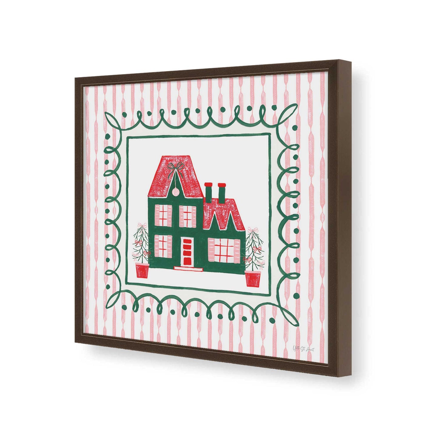 [Color:Espresso], Picture of art in a Espresso frame of the corner