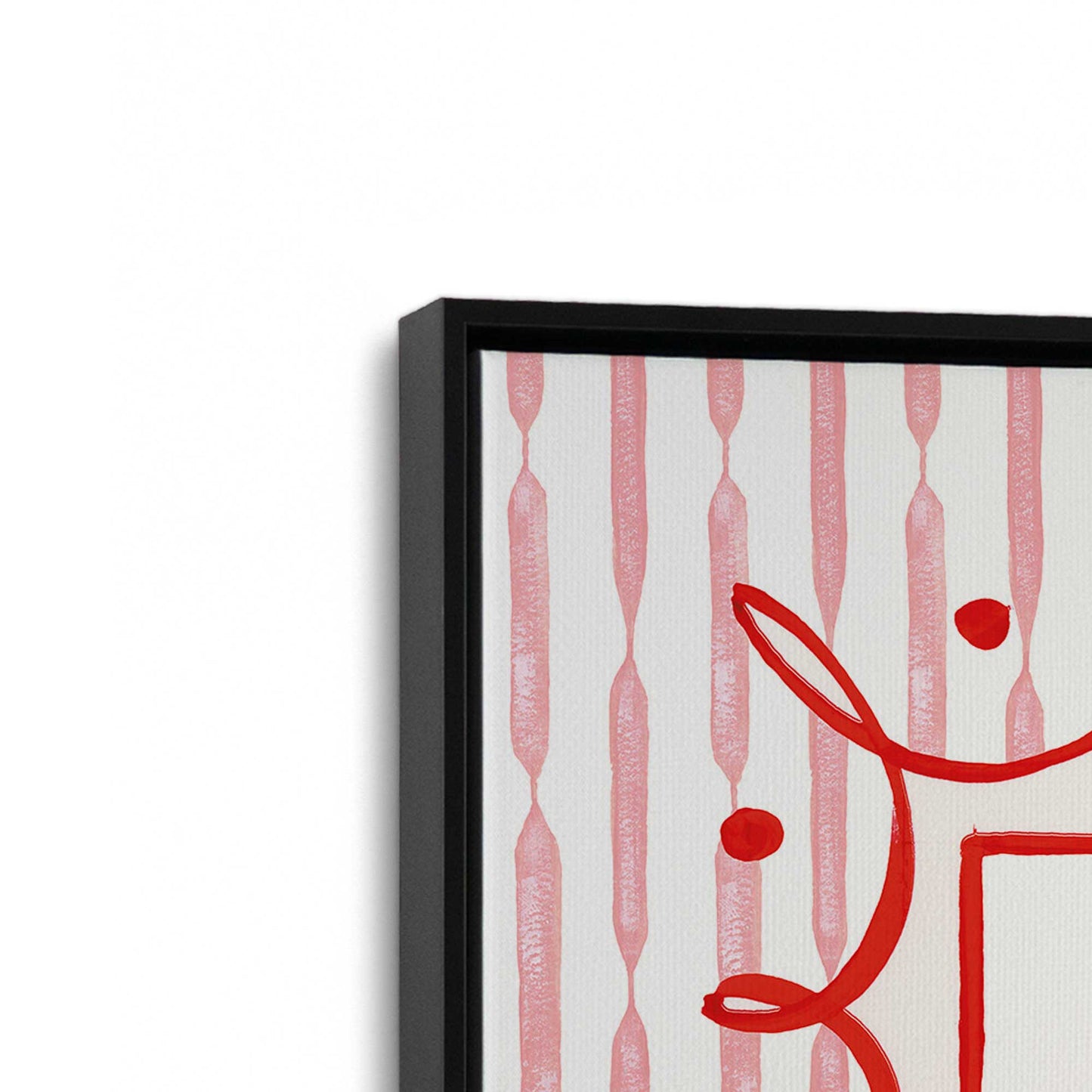 [Color:Satin Black], Picture of art in a Satin Black frame at an angle