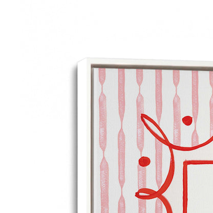 [Color:Opaque White], Picture of art in a White frame at an angle