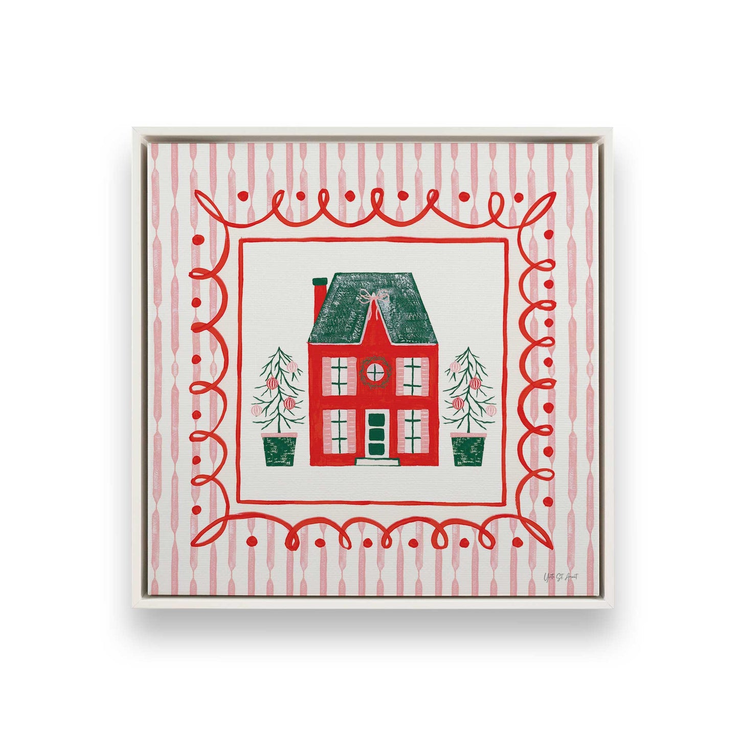 [Color:Opaque White], Picture of art in a White frame