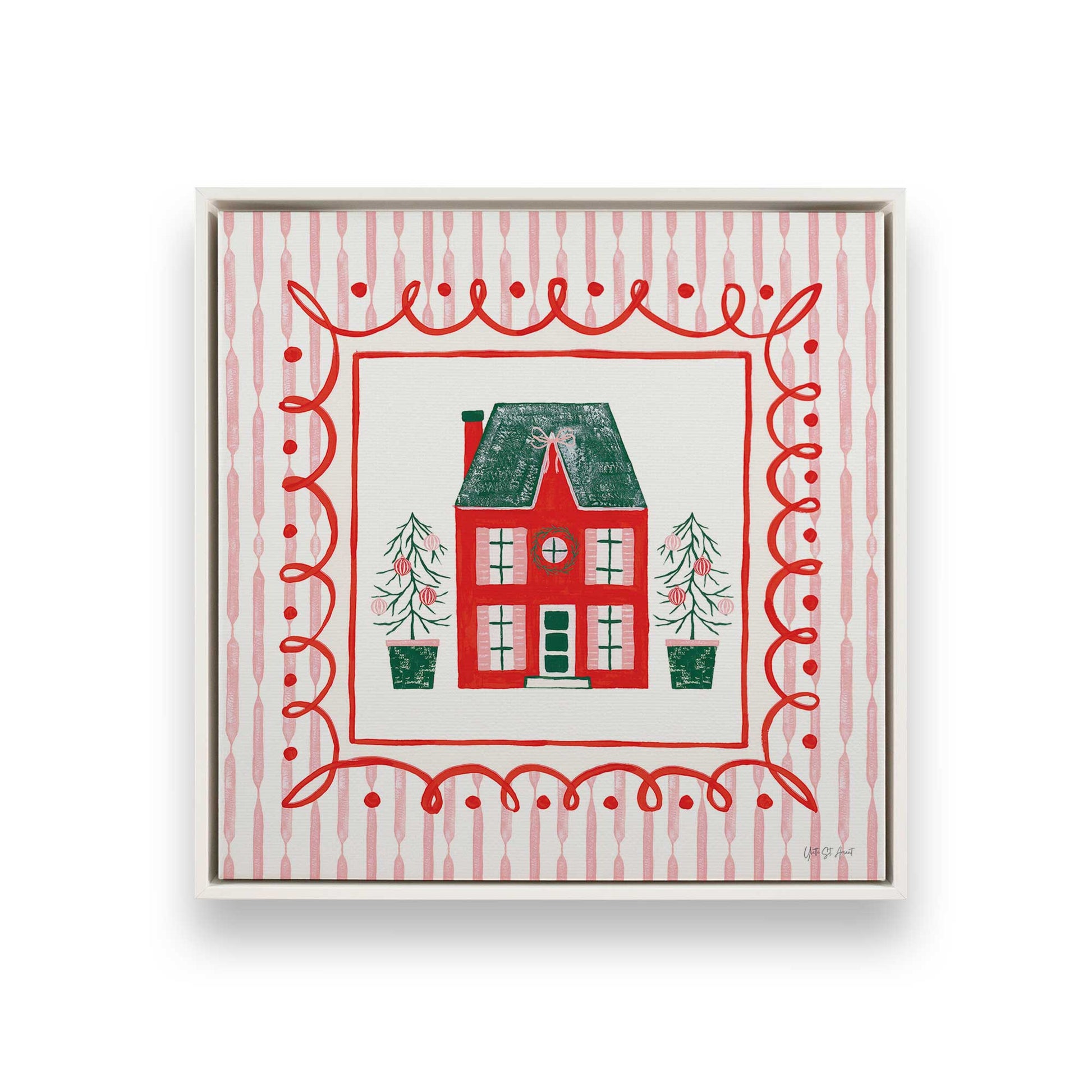 [Color:Opaque White], Picture of art in a White frame