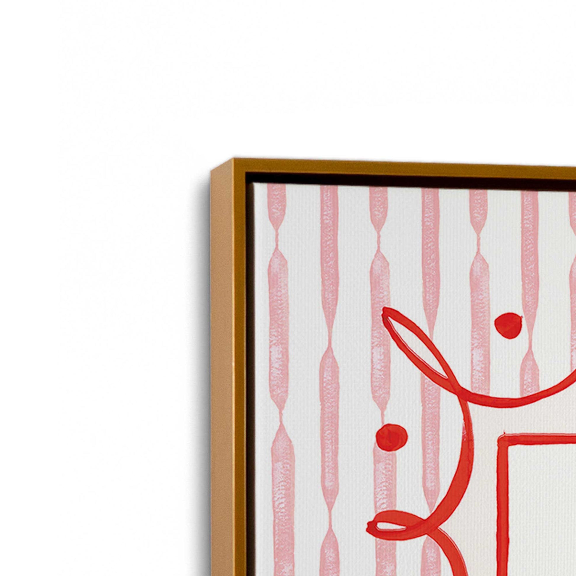 [Color:Polished Gold], Picture of art in a Polished Gold frame at an angle