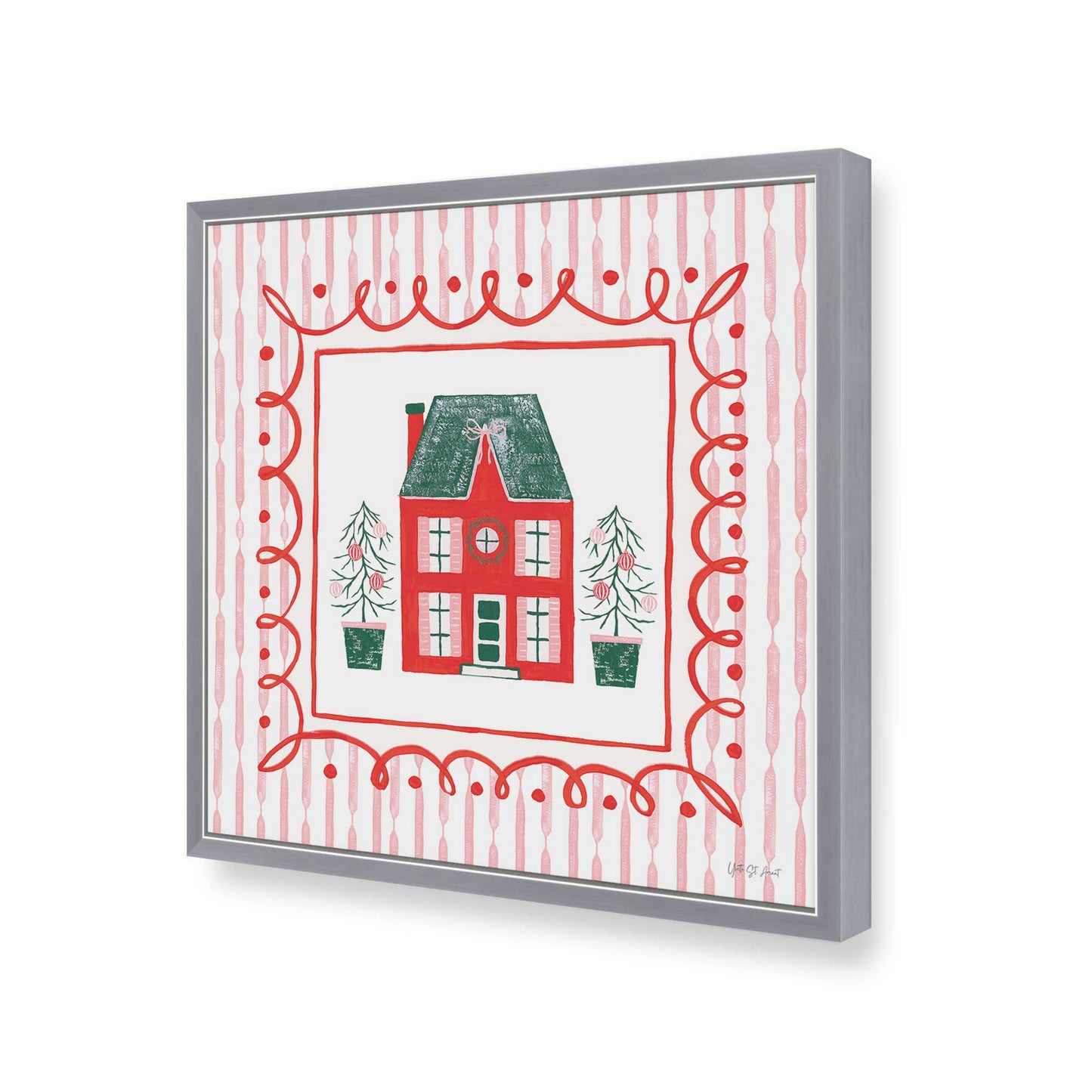 [Color:Polished Chrome], Picture of art in a Polished Chrome frame of the corner