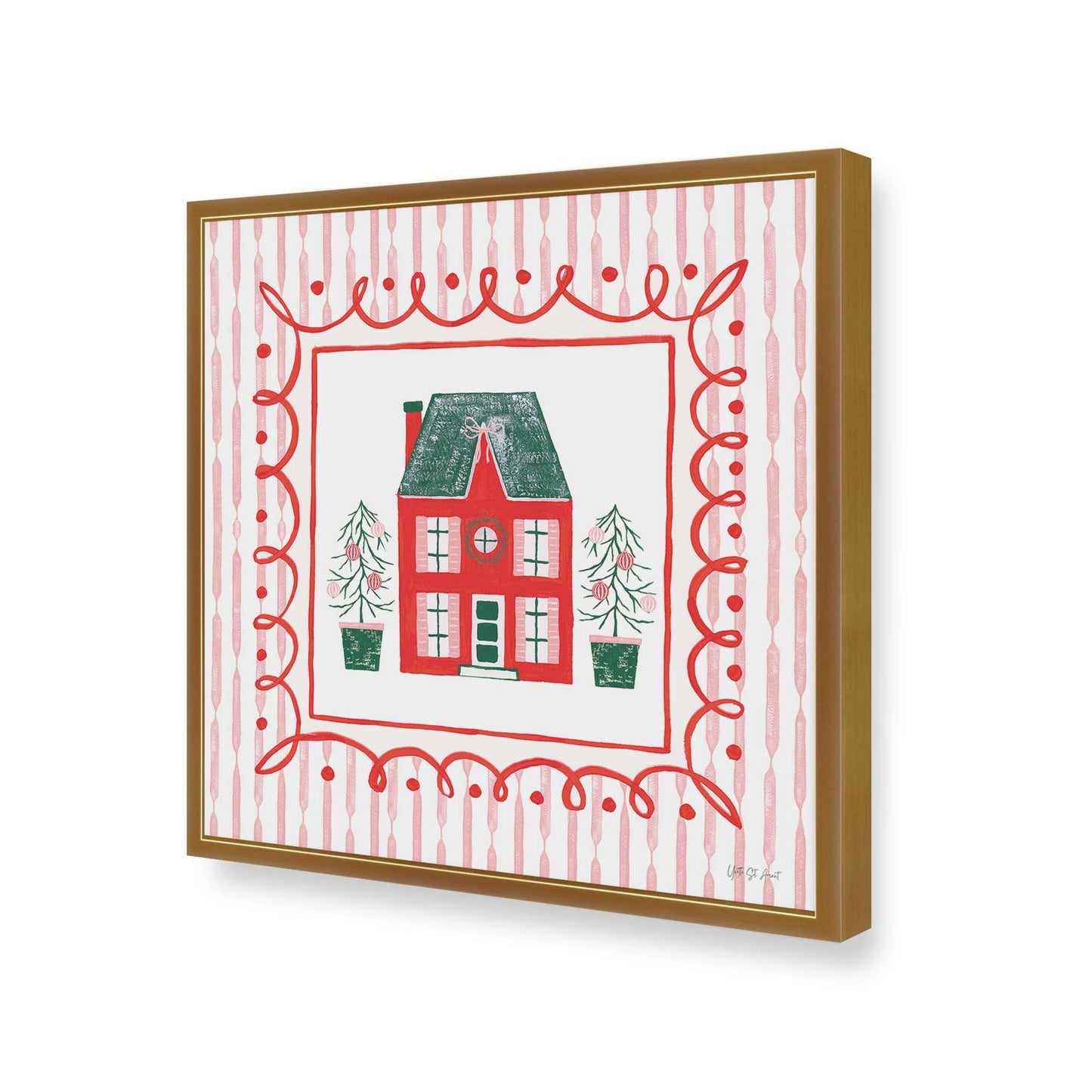 [Color:Polished Gold], Picture of art in a Polished Gold frame of the corner