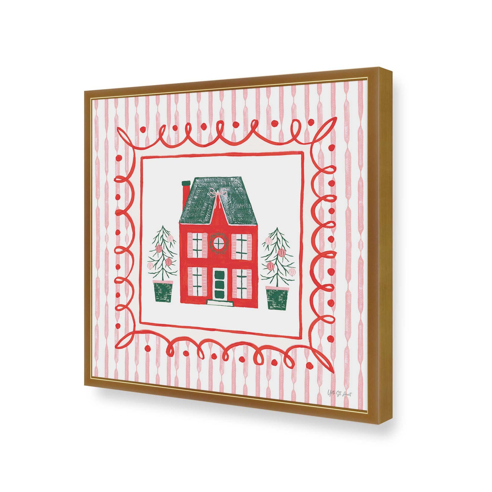 [Color:Polished Gold], Picture of art in a Polished Gold frame of the corner