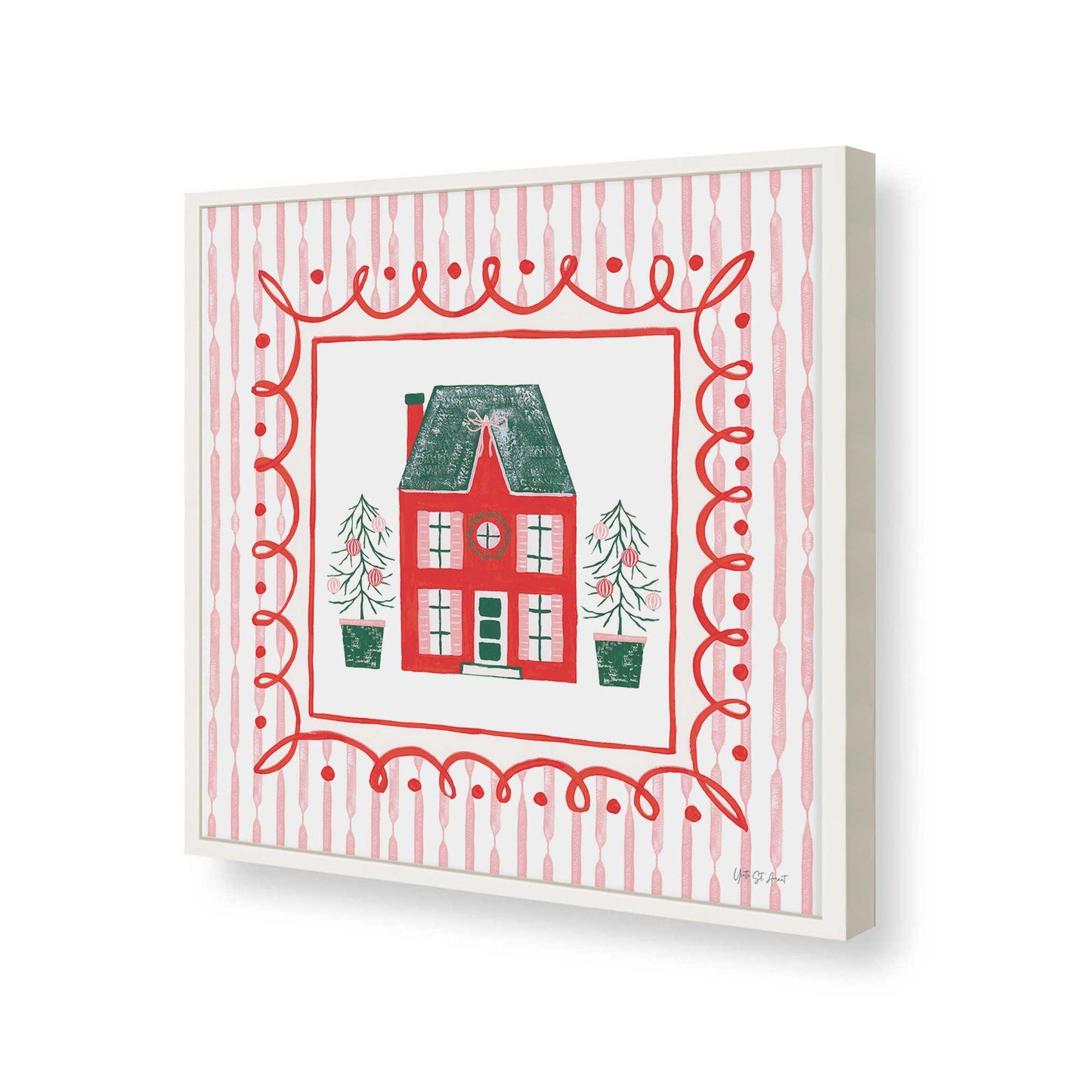 [Color:Opaque White], Picture of art in a Opaque White frame of the corner