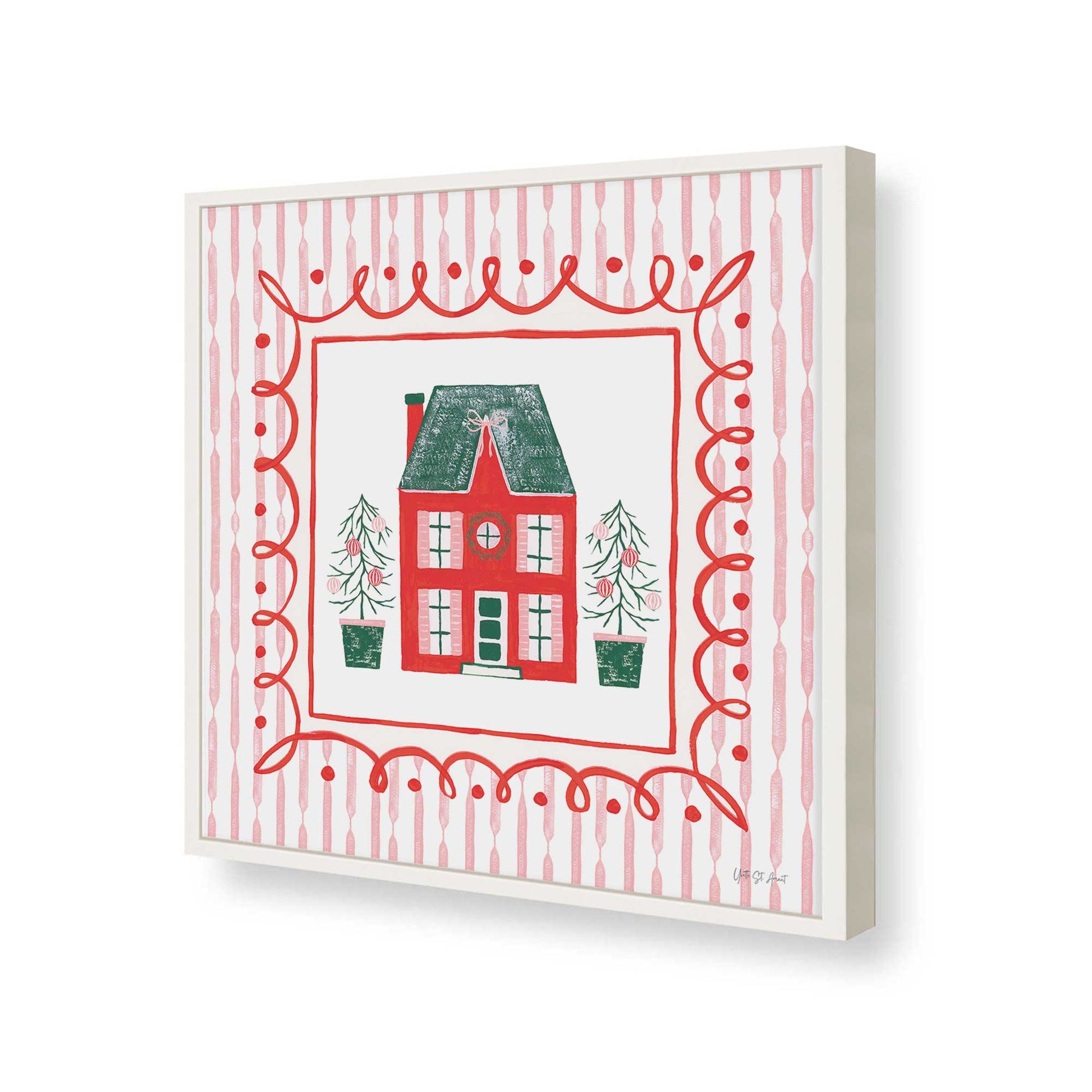 [Color:Opaque White], Picture of art in a Opaque White frame of the corner