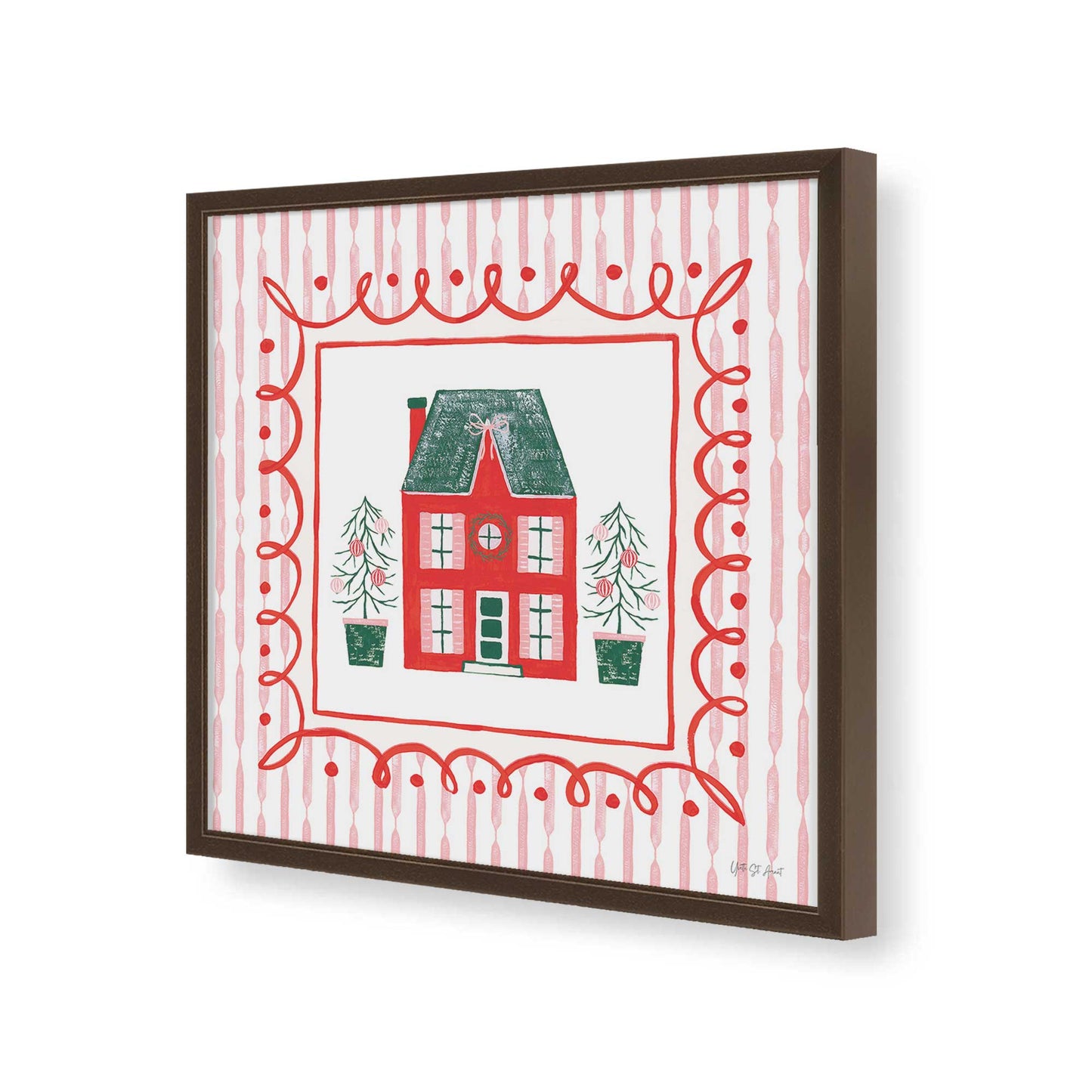 [Color:Espresso], Picture of art in a Espresso frame of the corner