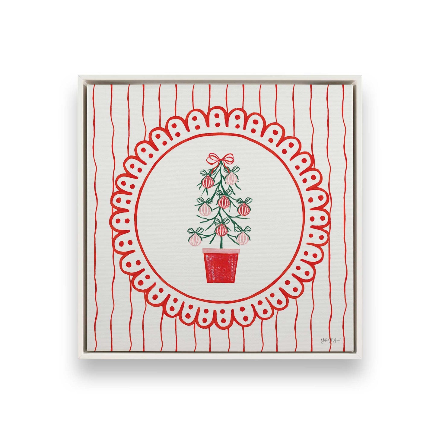 [Color:Opaque White], Picture of art in a White frame