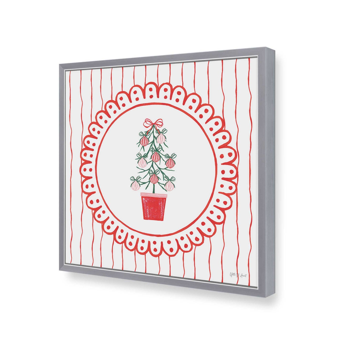 [Color:Polished Chrome], Picture of art in a Polished Chrome frame of the corner