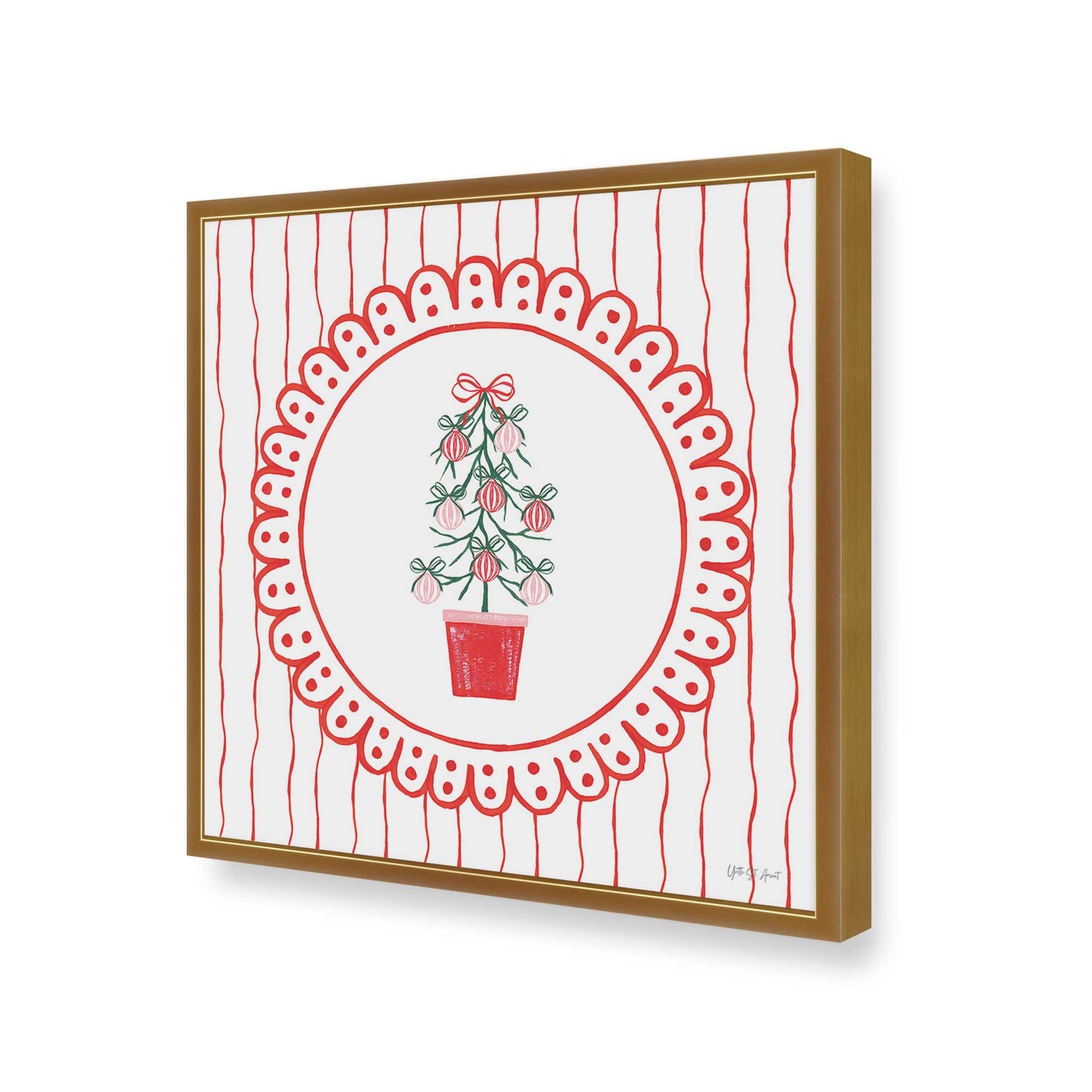 [Color:Polished Gold], Picture of art in a Polished Gold frame of the corner