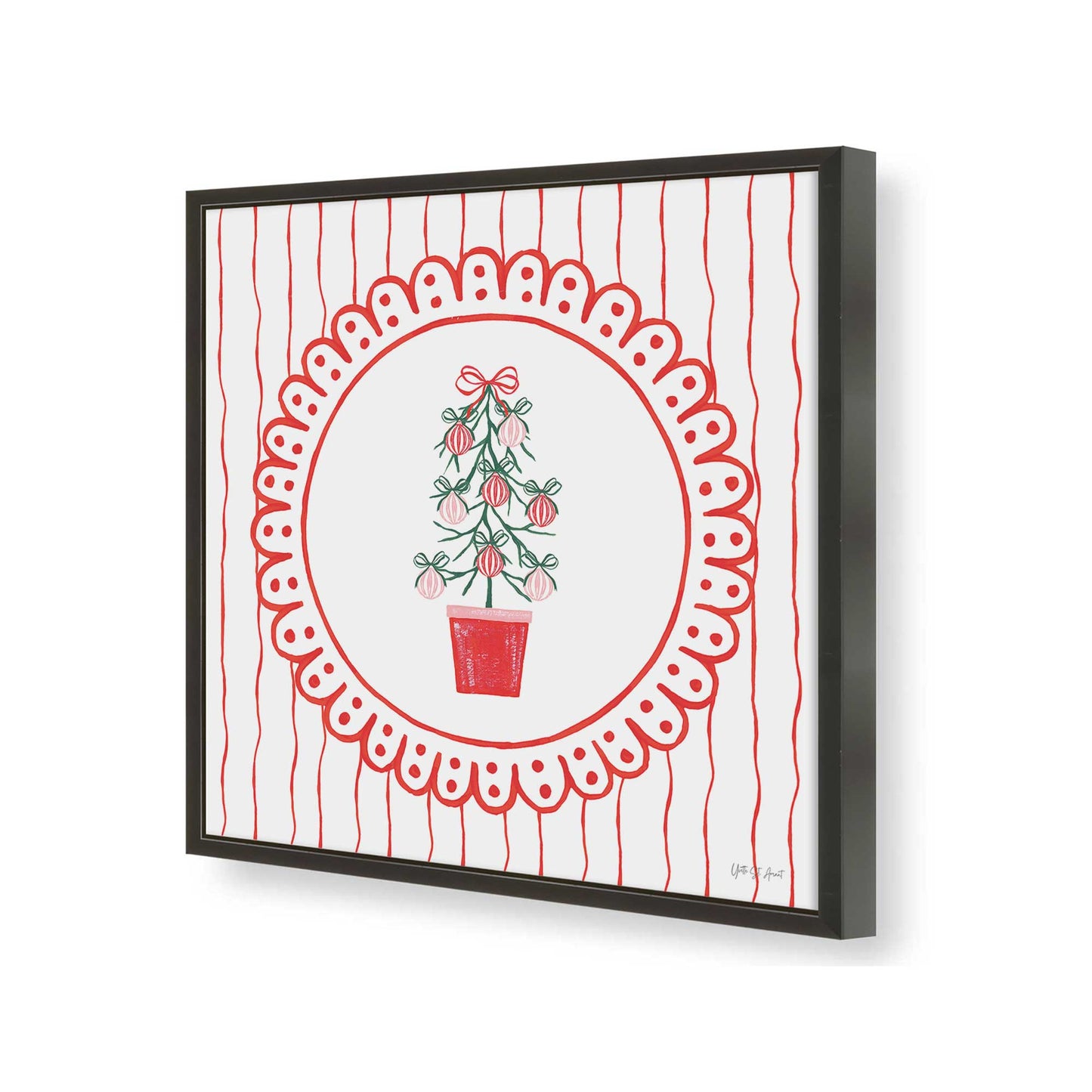 [Color:Satin Black], Picture of art in a Satin Black frame of the corner