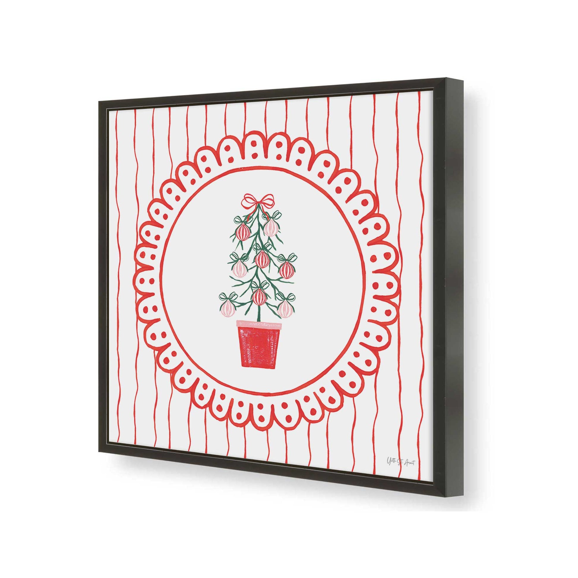 [Color:Satin Black], Picture of art in a Satin Black frame of the corner