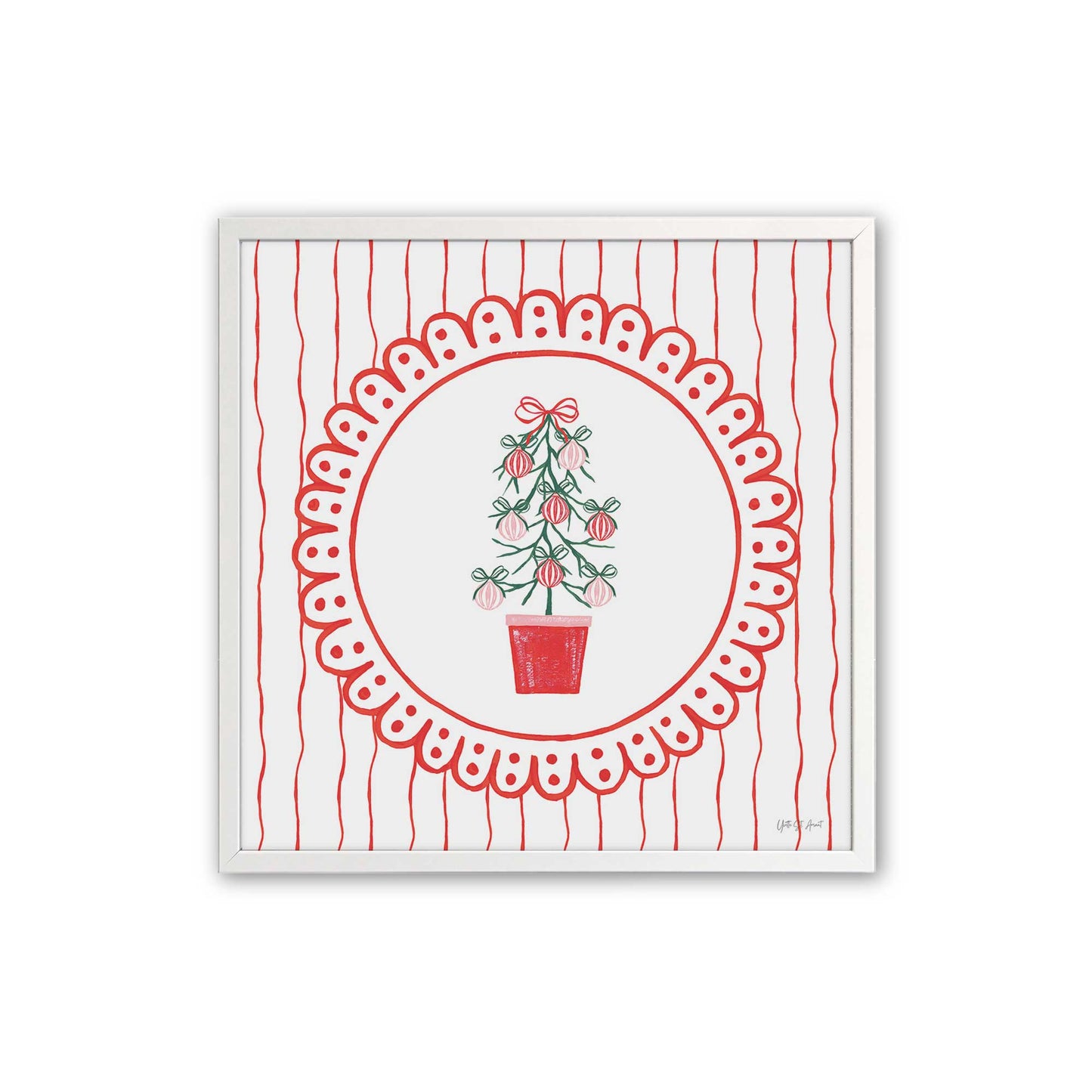 [Color:Opaque White], Picture of art in an Opaque White frame