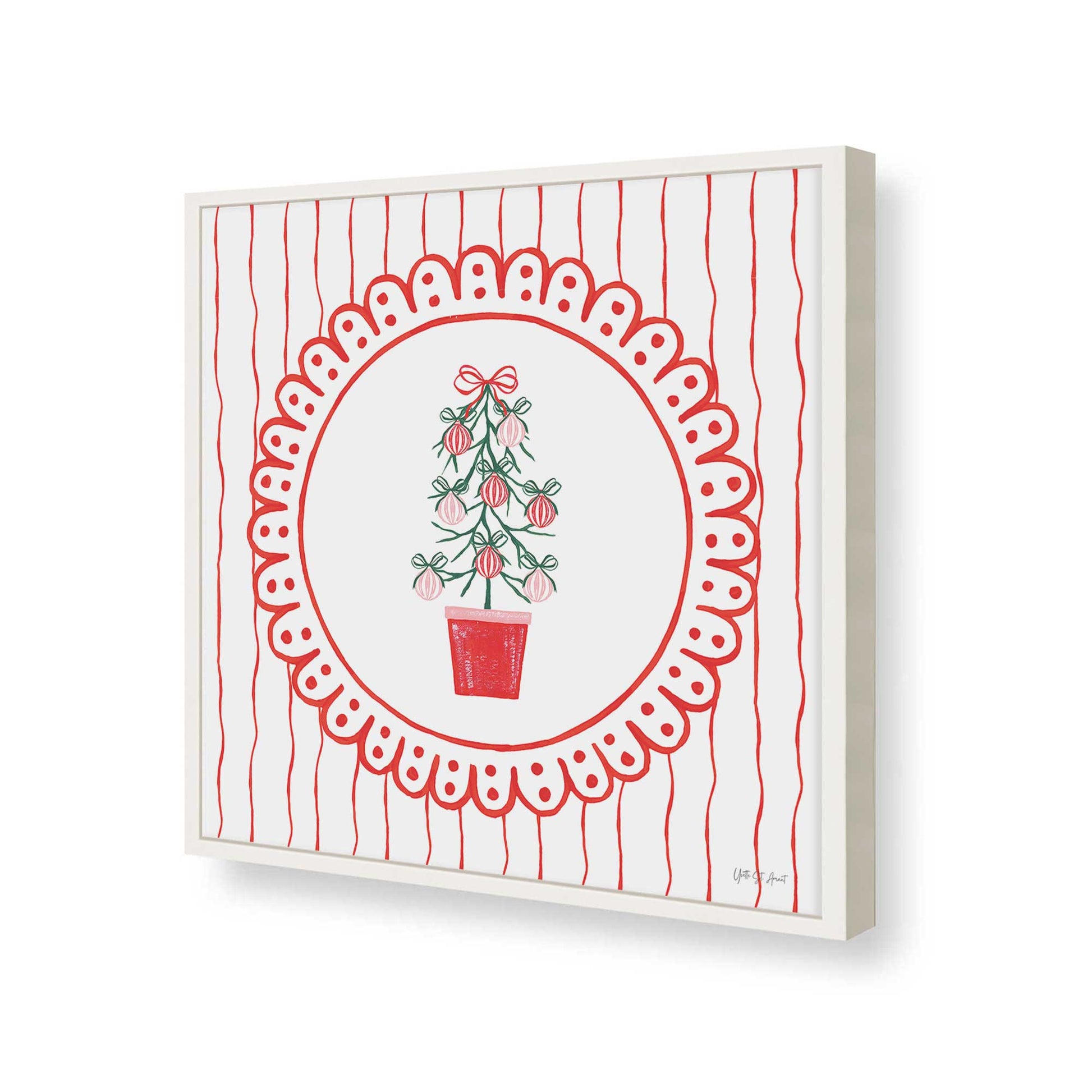 [Color:Opaque White], Picture of art in a Opaque White frame of the corner