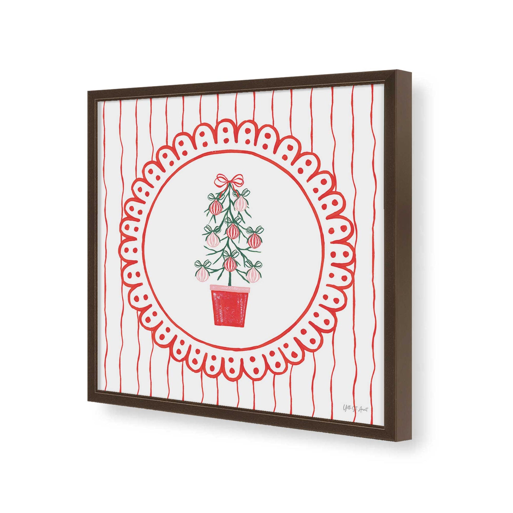 [Color:Espresso], Picture of art in a Espresso frame of the corner