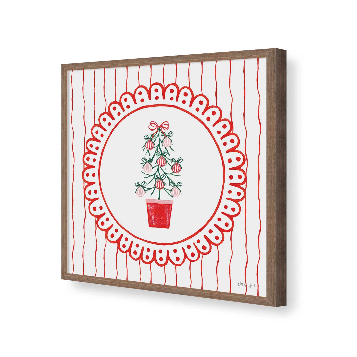 [Color:Walnut], Picture of art in a Walnut frame of the corner