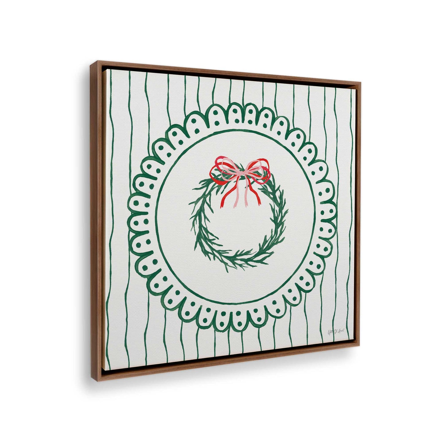 [Color:Walnut], Picture of the corner of the art