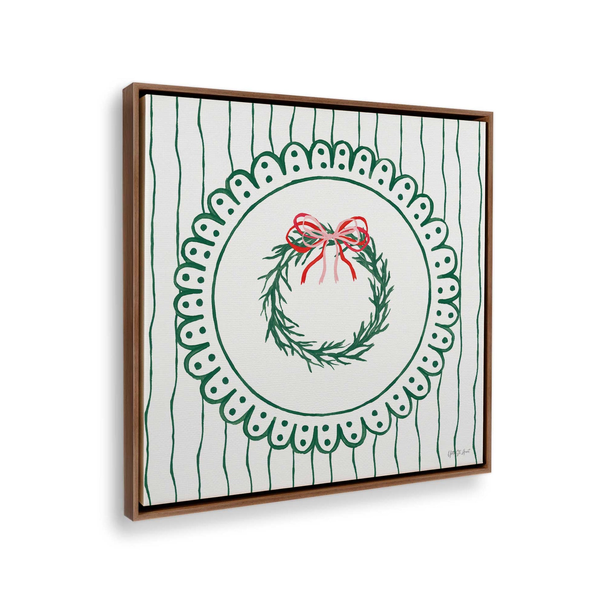 [Color:Walnut], Picture of the corner of the art