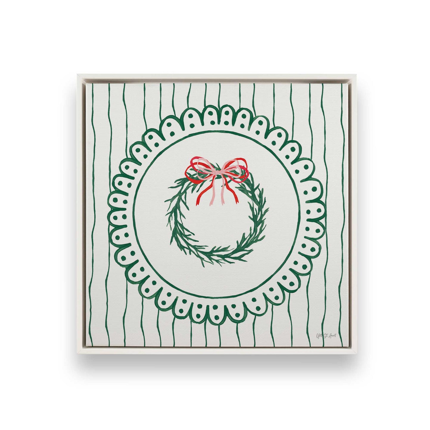 [Color:Opaque White], Picture of art in a White frame