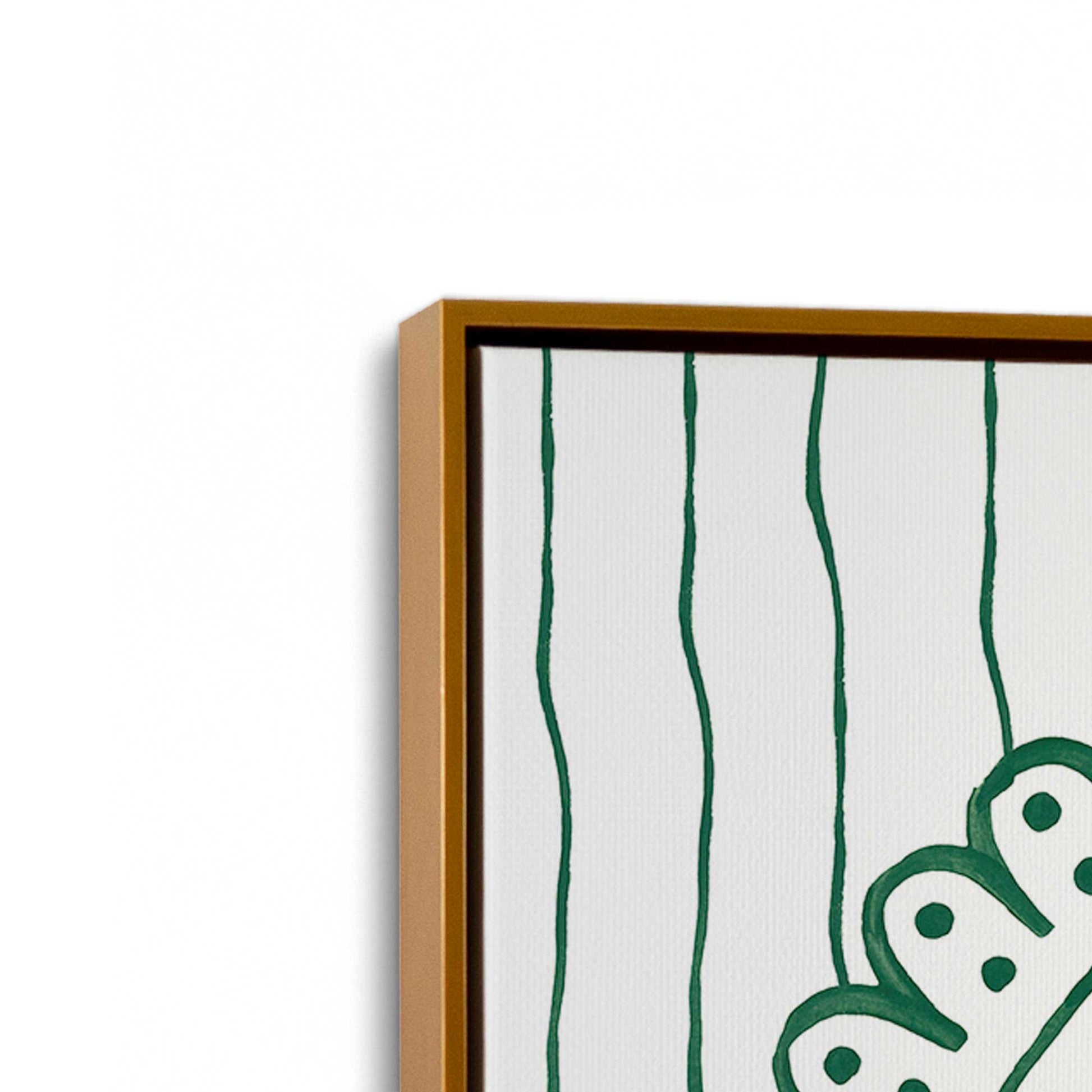 [Color:Polished Gold], Picture of art in a Polished Gold frame at an angle