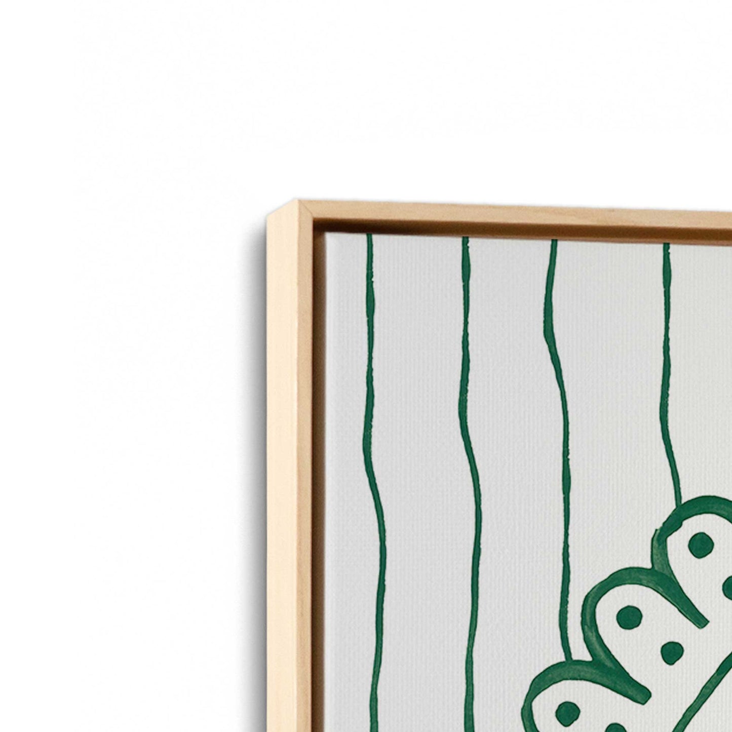 [Color:American Maple], Picture of art in a American Maple frame at an angle