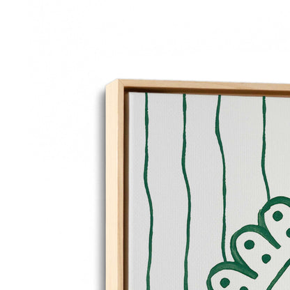 [Color:American Maple], Picture of art in a American Maple frame at an angle