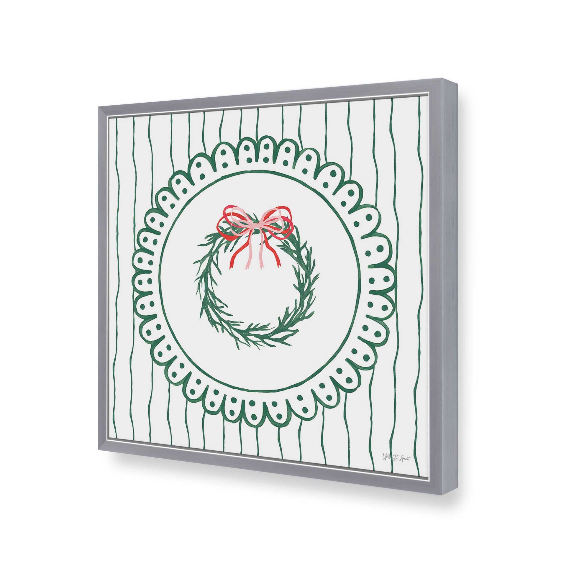 [Color:Polished Chrome], Picture of art in a Polished Chrome frame of the corner