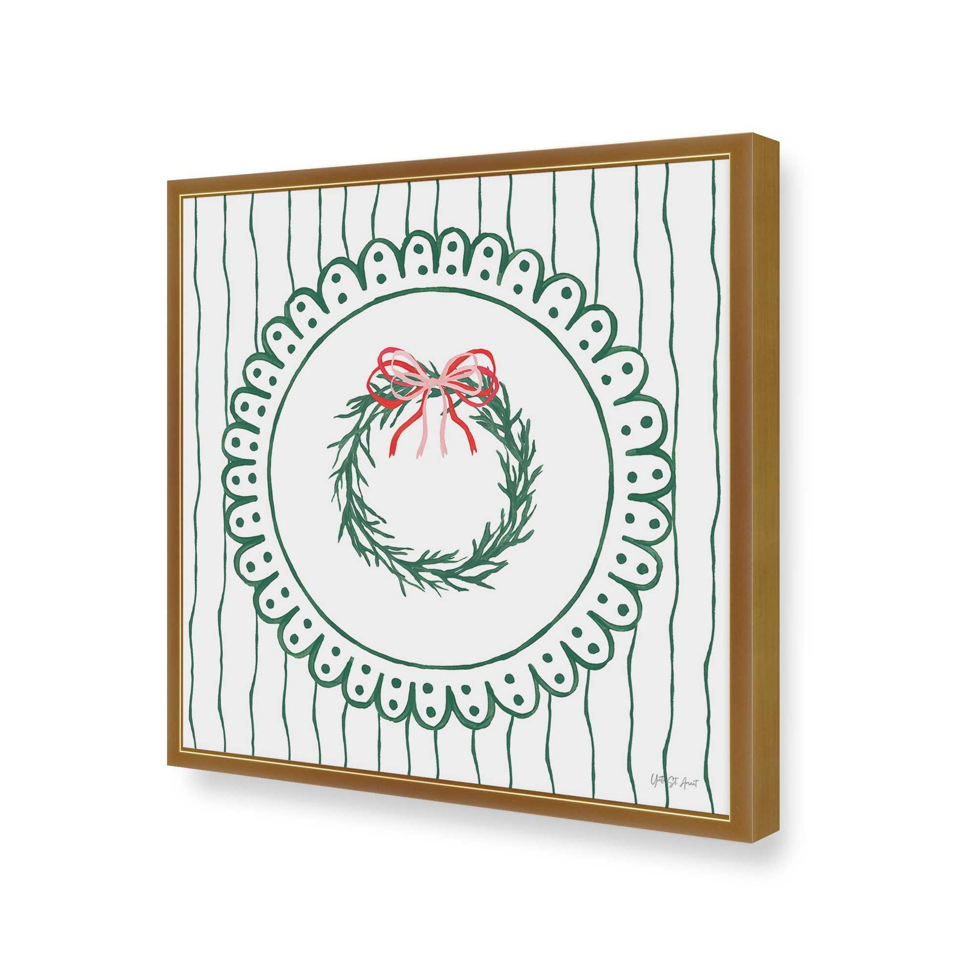 [Color:Polished Gold], Picture of art in a Polished Gold frame of the corner