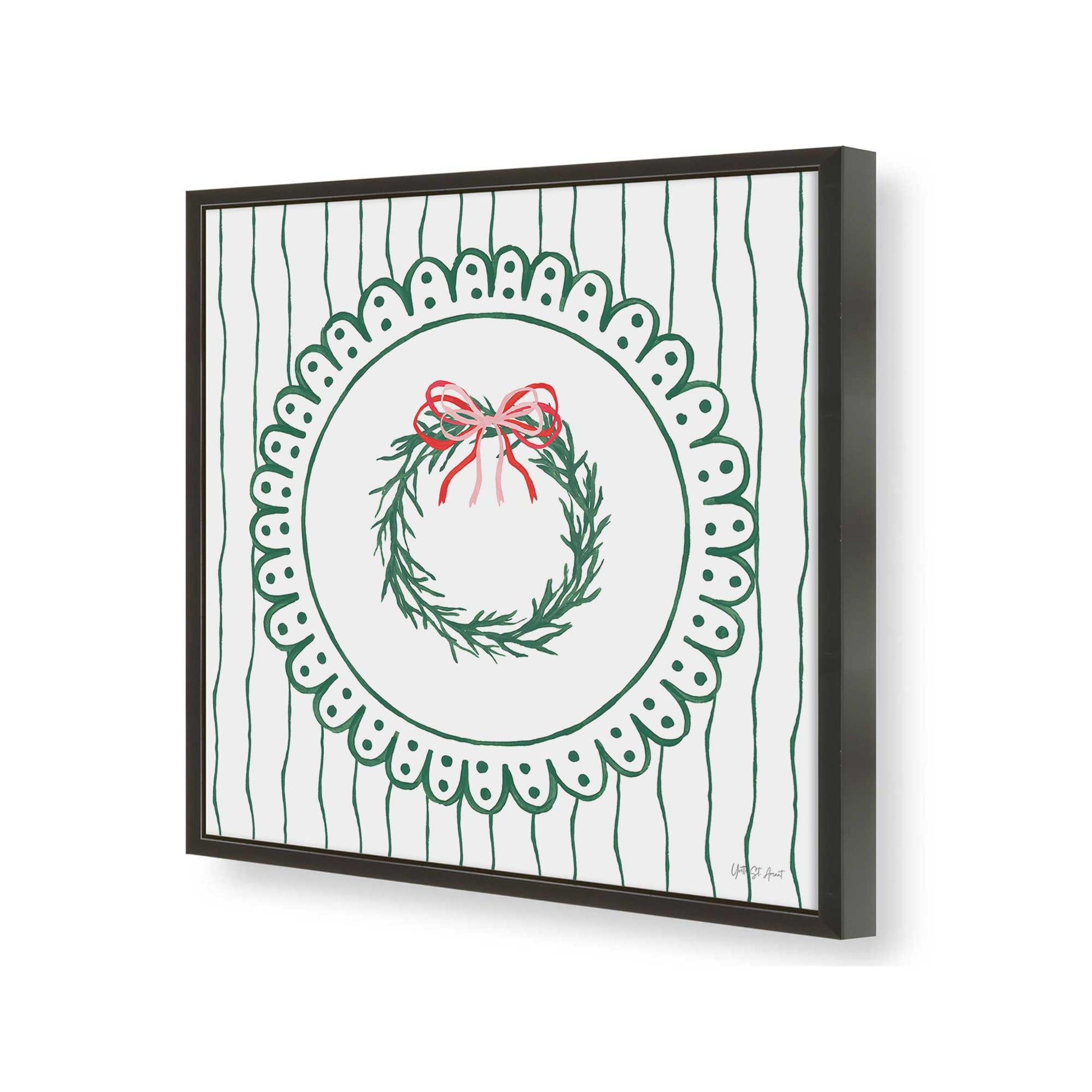 [Color:Satin Black], Picture of art in a Satin Black frame of the corner