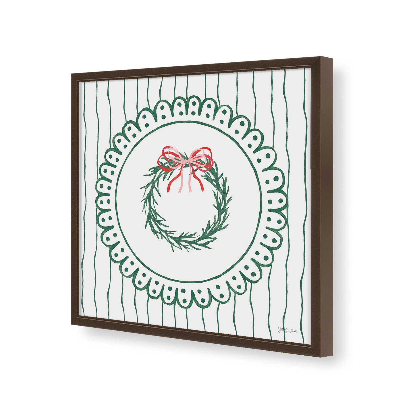 [Color:Espresso], Picture of art in a Espresso frame of the corner