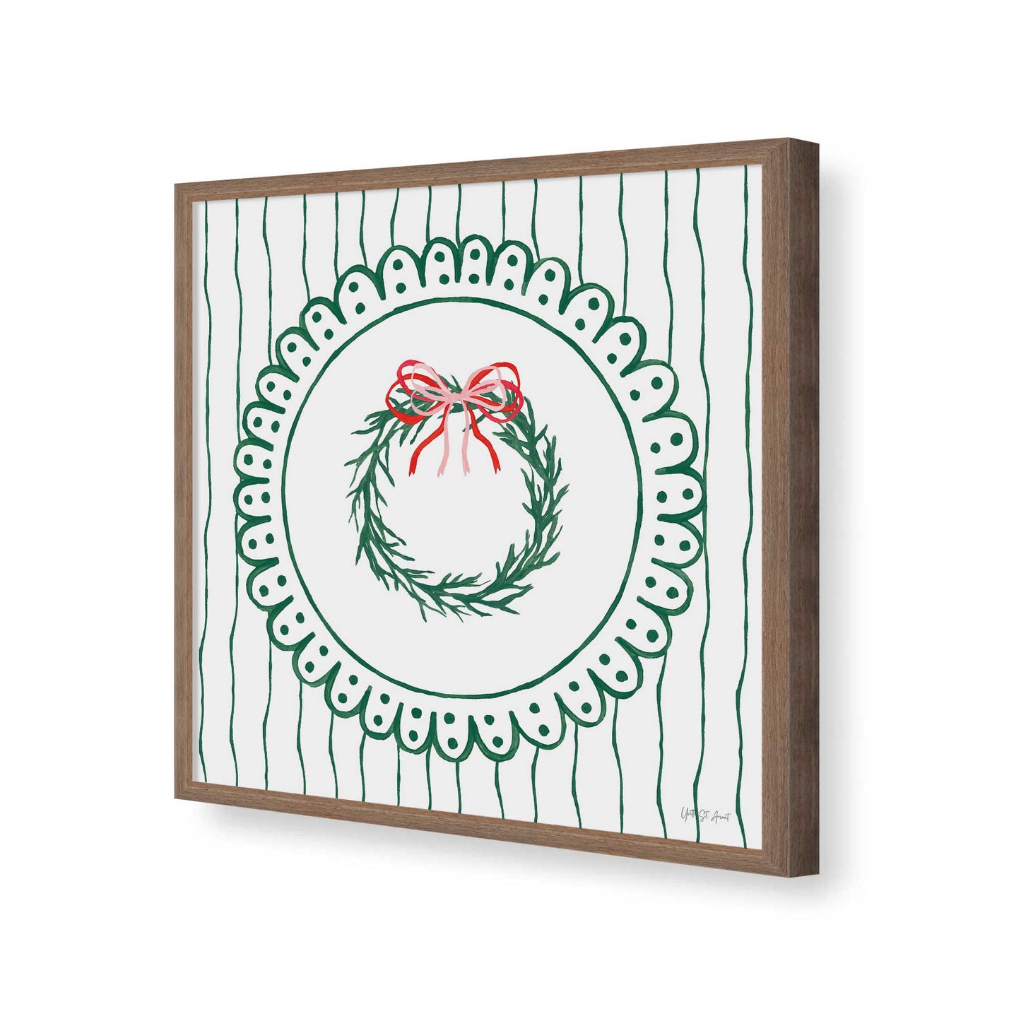 [Color:Walnut], Picture of art in a Walnut frame of the corner