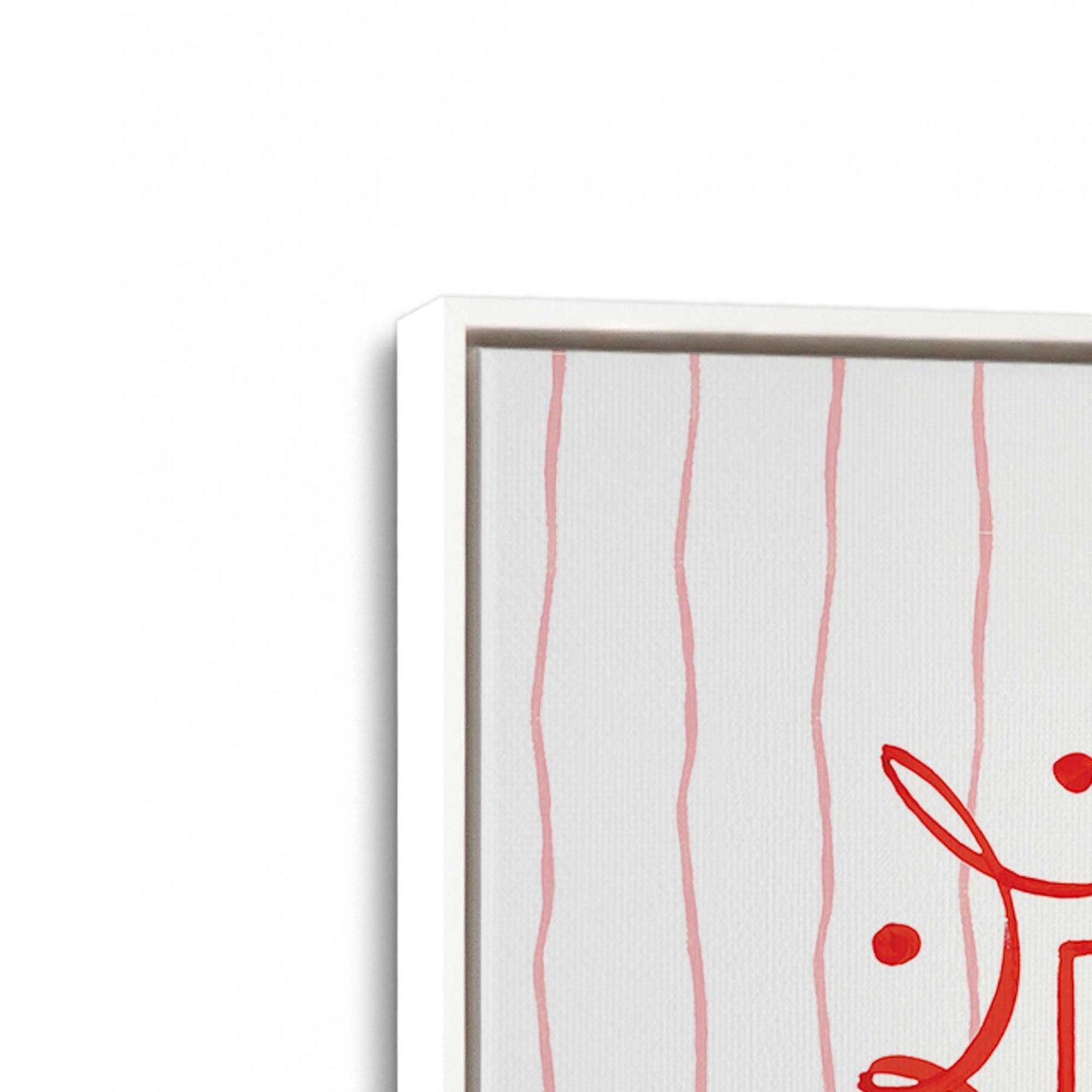 [Color:Opaque White], Picture of art in a White frame at an angle