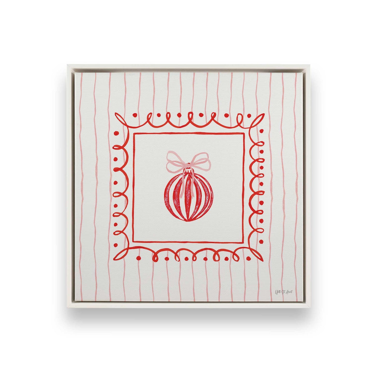 [Color:Opaque White], Picture of art in a White frame