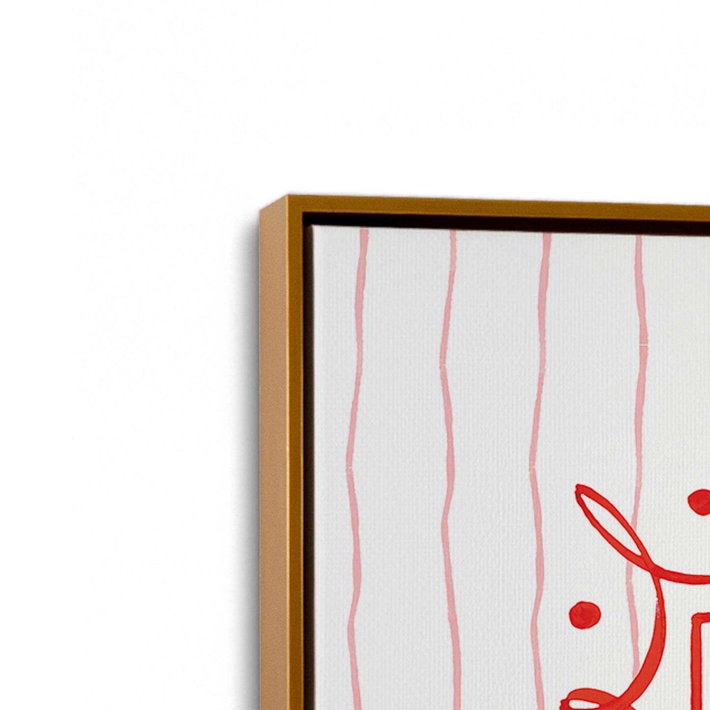 [Color:Polished Gold], Picture of art in a Polished Gold frame at an angle