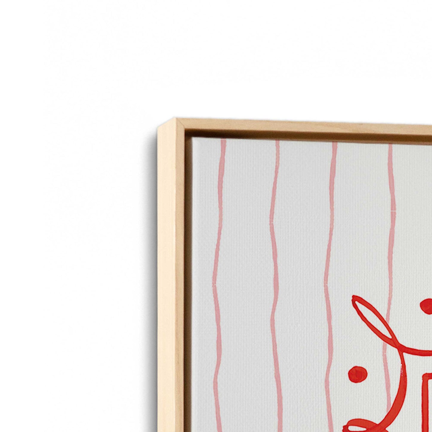 [Color:American Maple], Picture of art in a American Maple frame at an angle