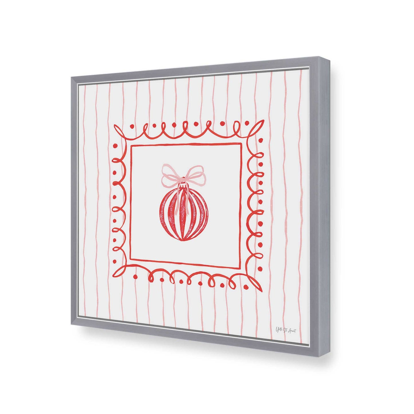 [Color:Polished Chrome], Picture of art in a Polished Chrome frame of the corner