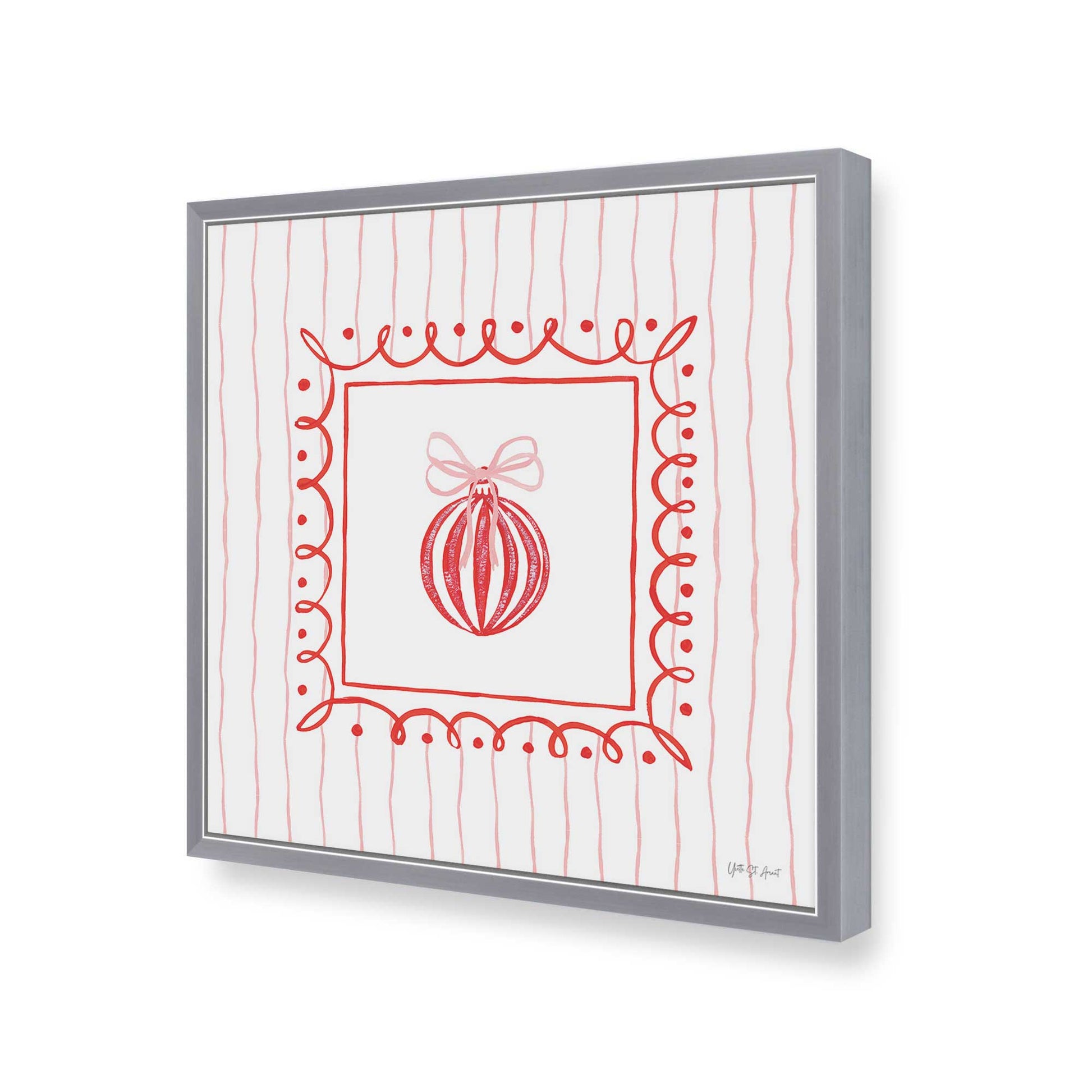 [Color:Polished Chrome], Picture of art in a Polished Chrome frame of the corner