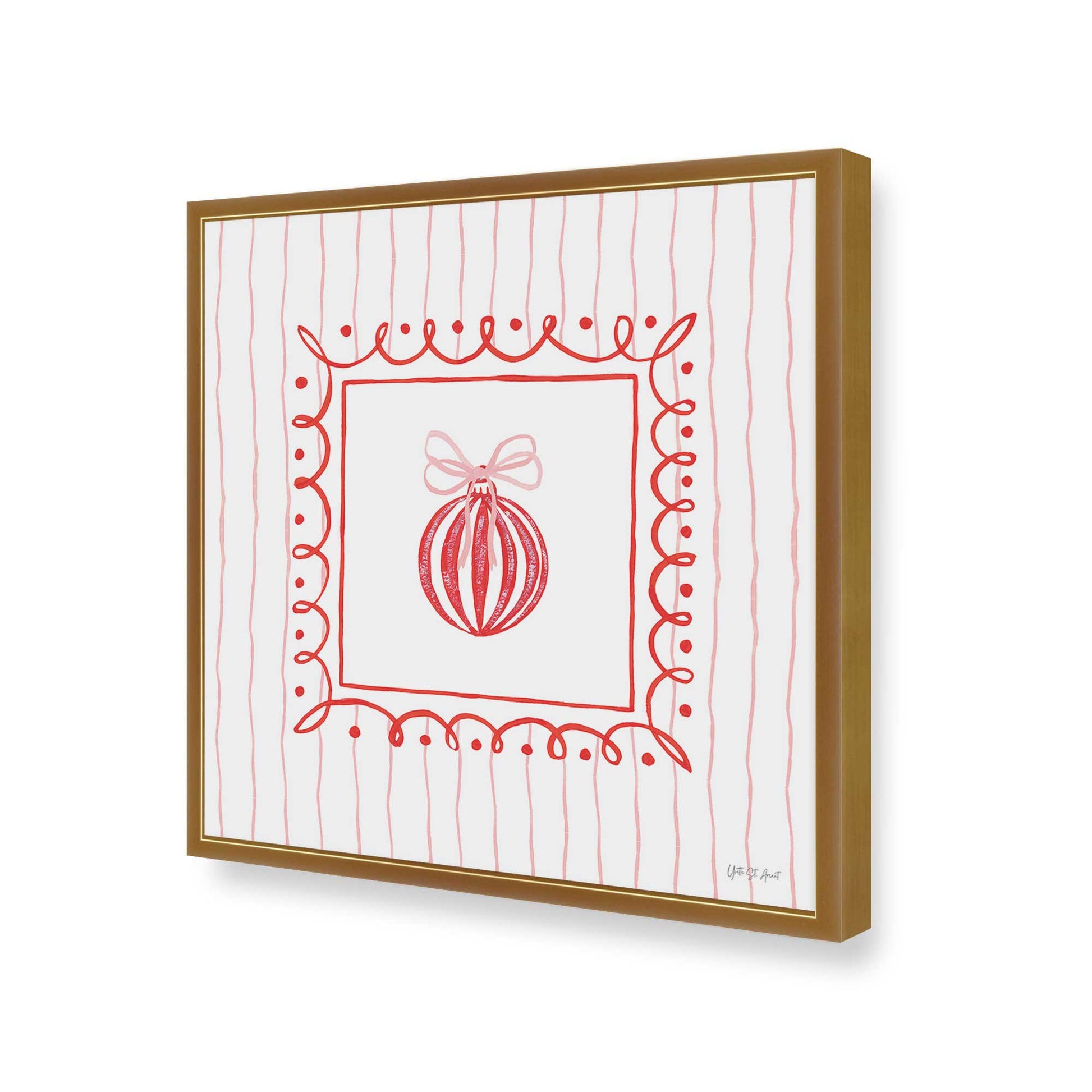 [Color:Polished Gold], Picture of art in a Polished Gold frame of the corner