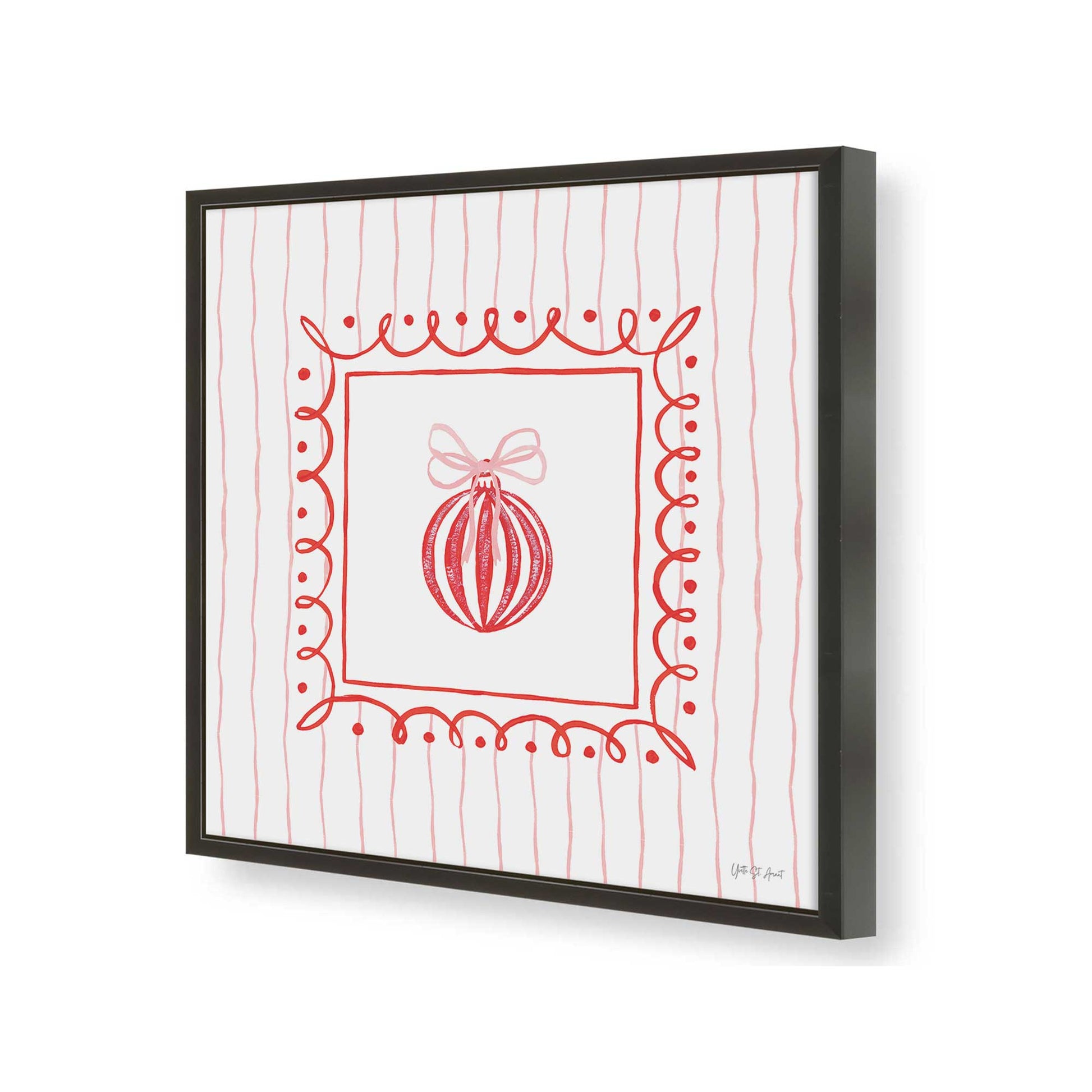 [Color:Satin Black], Picture of art in a Satin Black frame of the corner