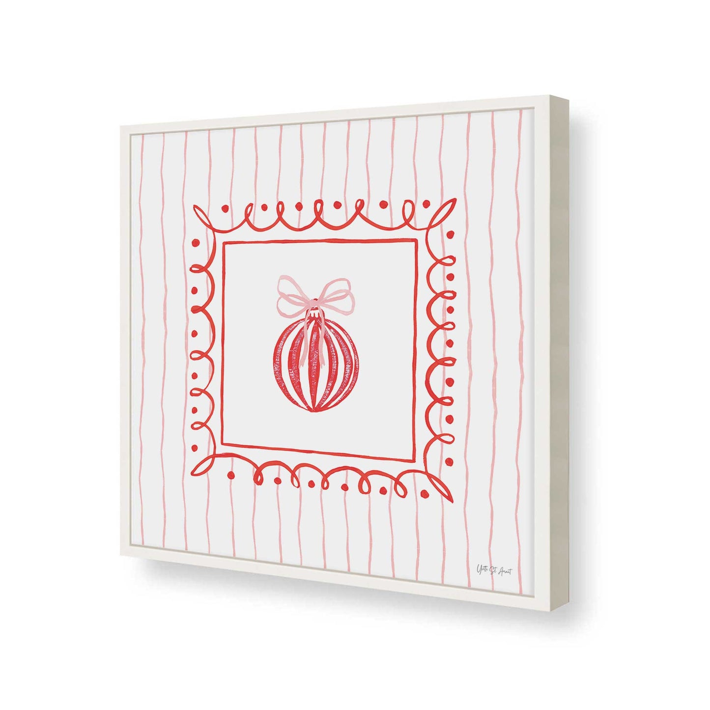 [Color:Opaque White], Picture of art in a Opaque White frame of the corner