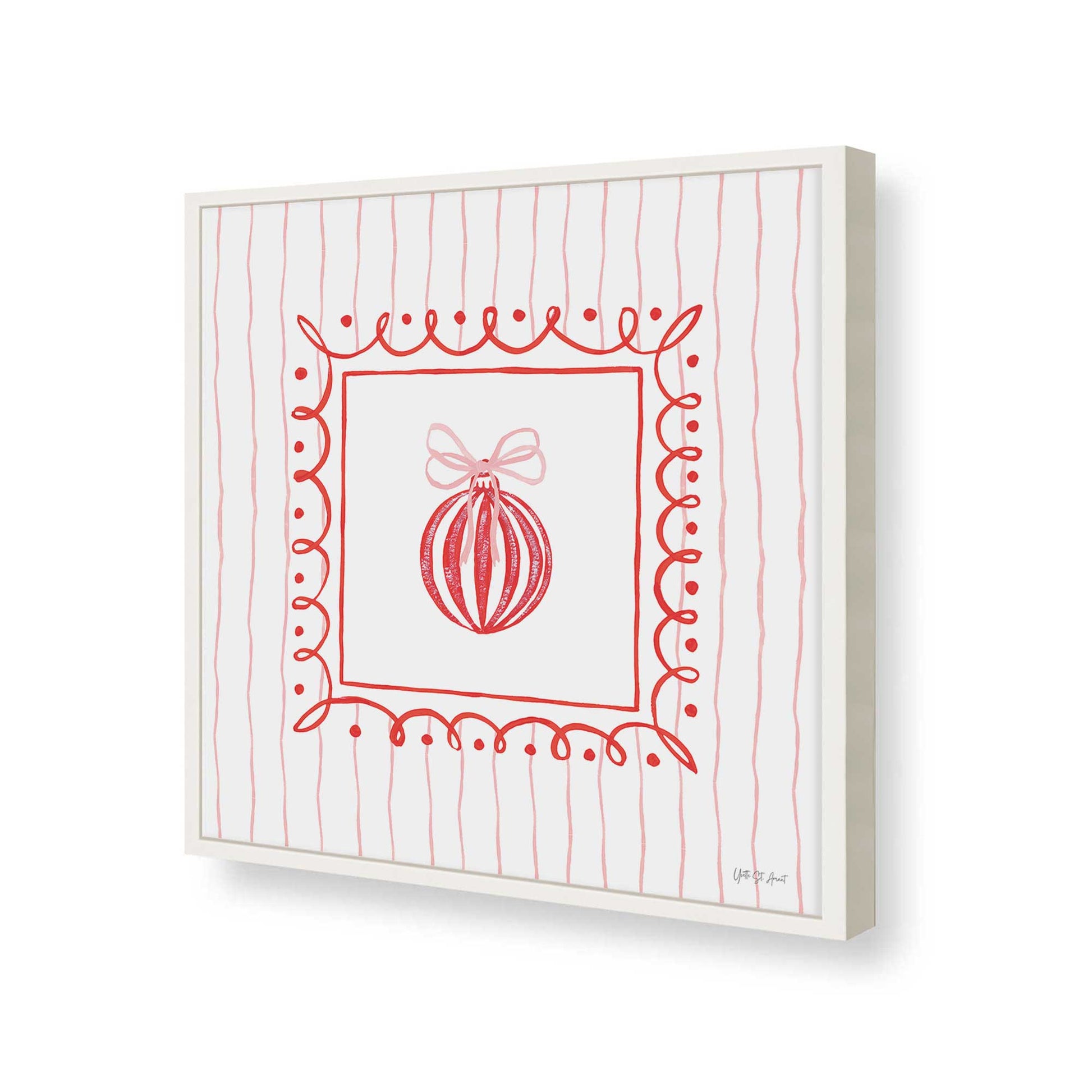 [Color:Opaque White], Picture of art in a Opaque White frame of the corner