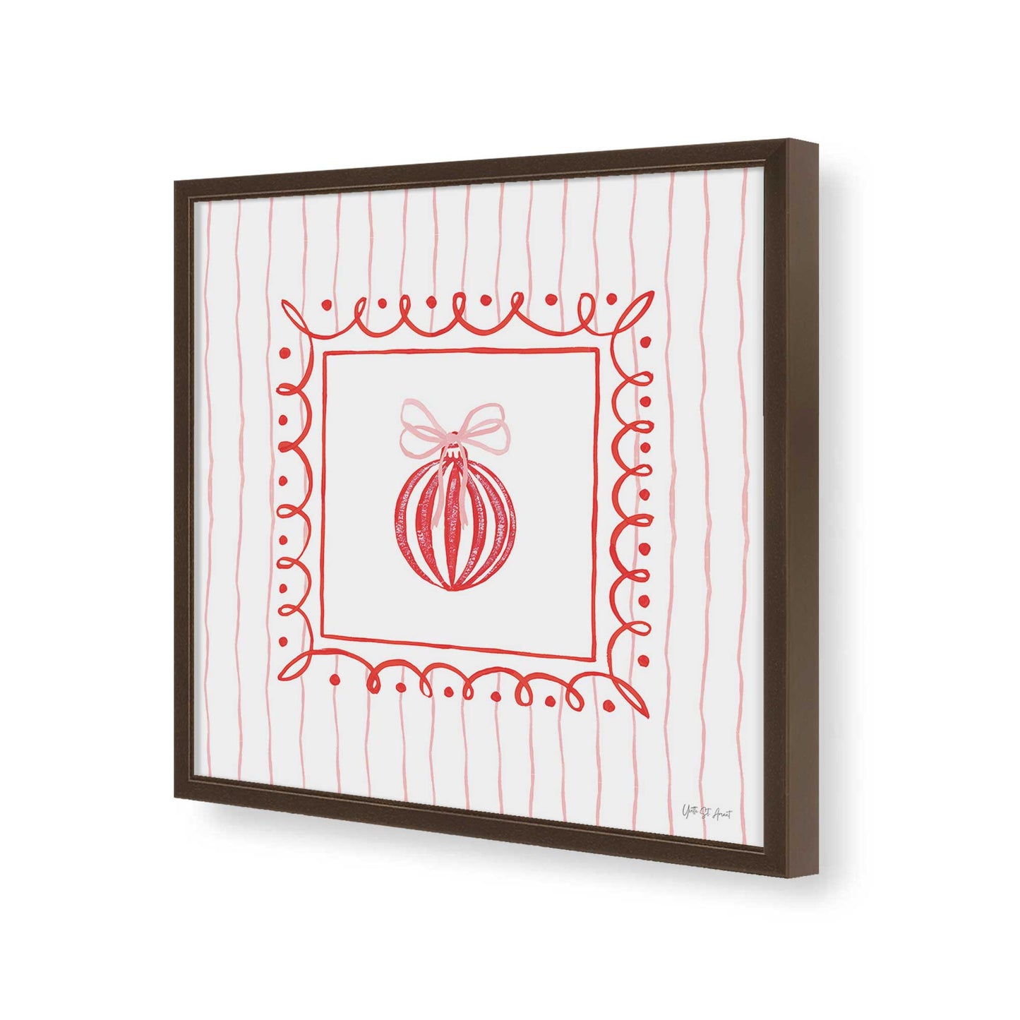 [Color:Espresso], Picture of art in a Espresso frame of the corner