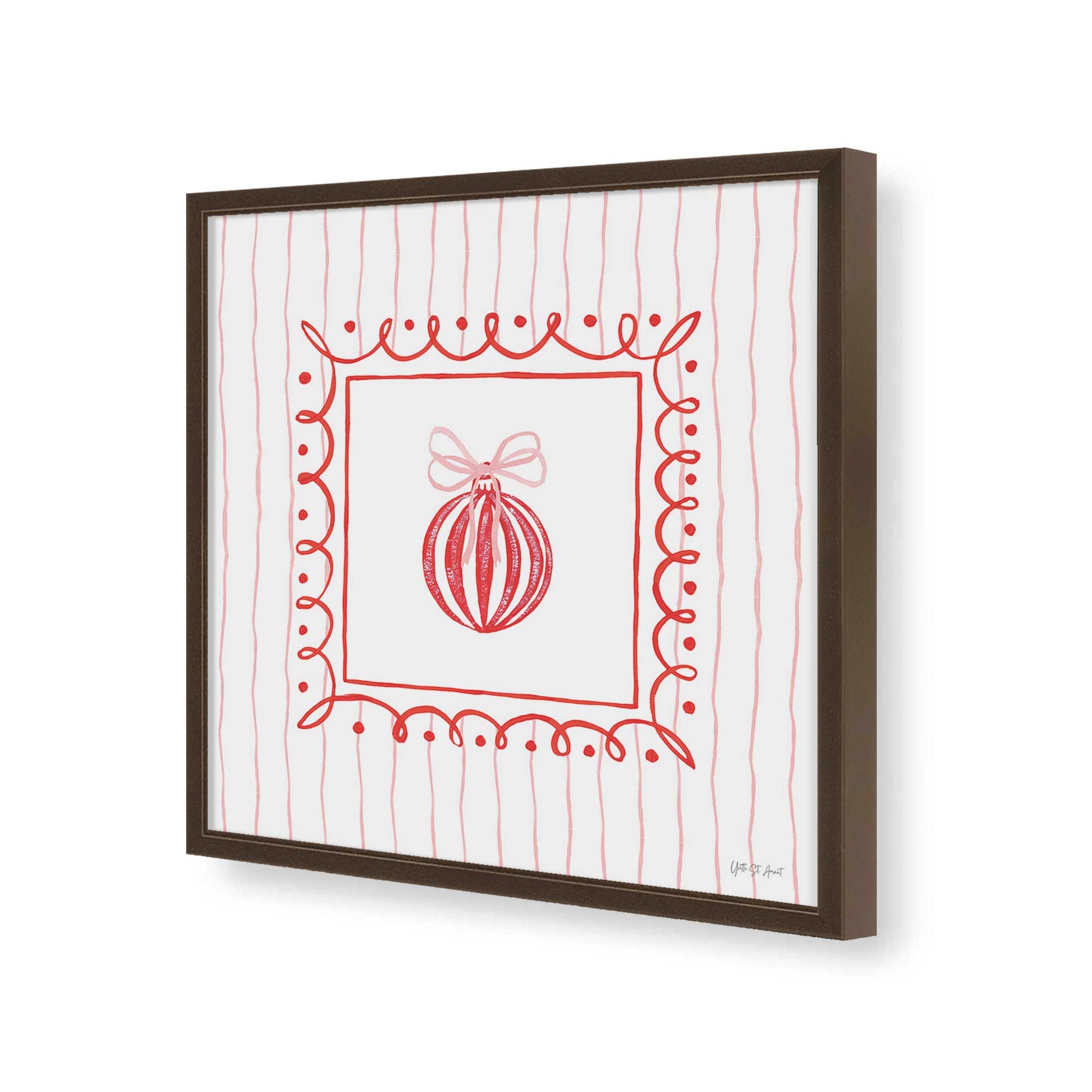 [Color:Espresso], Picture of art in a Espresso frame of the corner